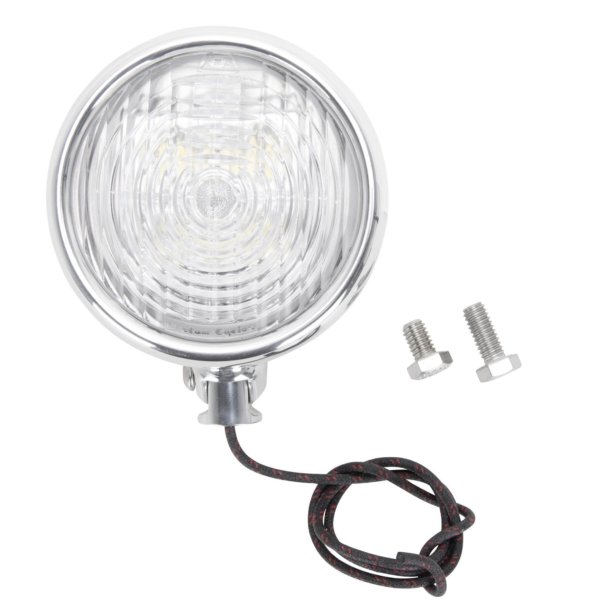 3.25 inch FNA Pancake Headlight - Vintage Style Clear Lens with LED - Image 4