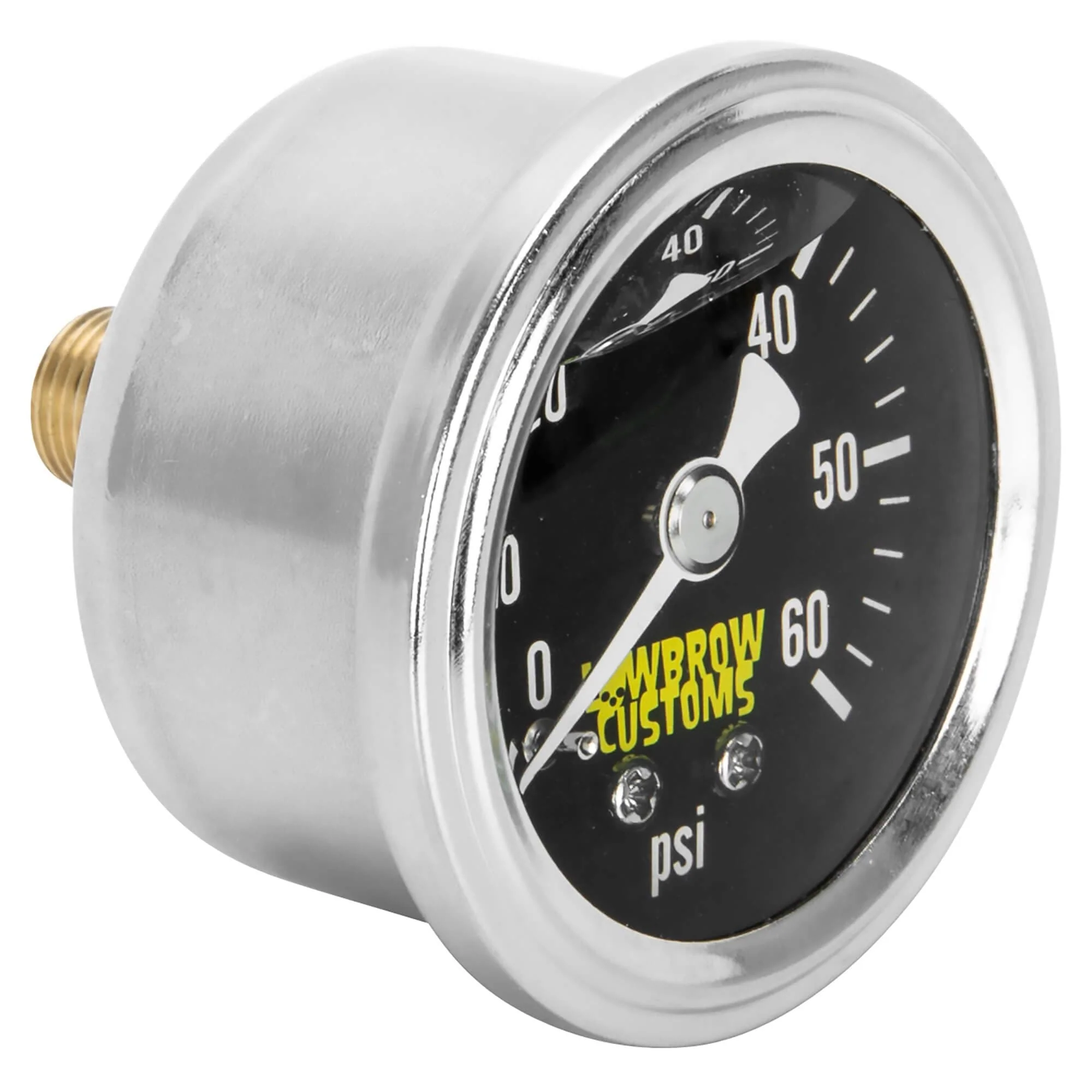60 PSI Harley Oil Pressure Gauge - Black Face