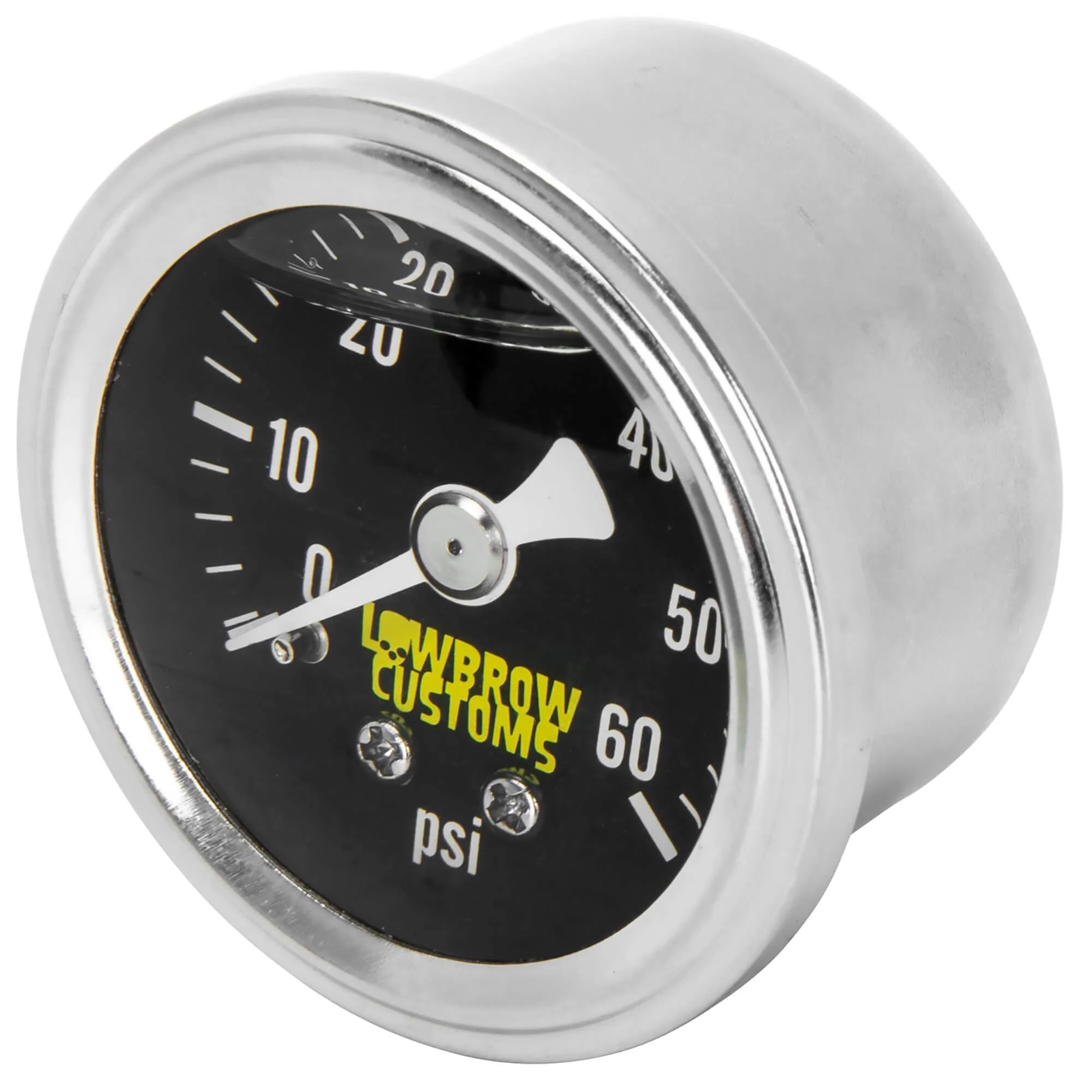 60 PSI Harley Oil Pressure Gauge - Black Face - Image 6