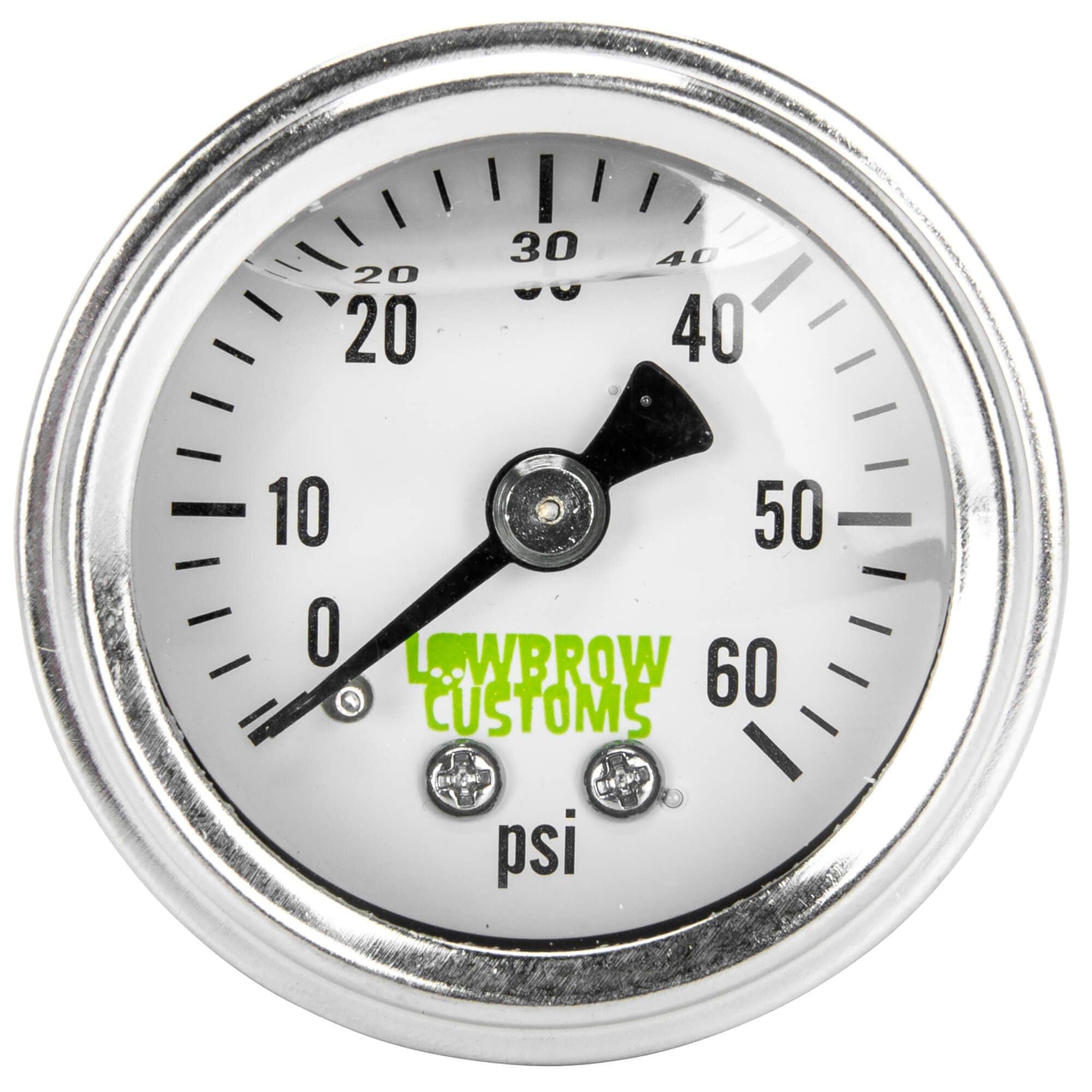 60 psi Oil Pressure Gauge - White Face - Image 2