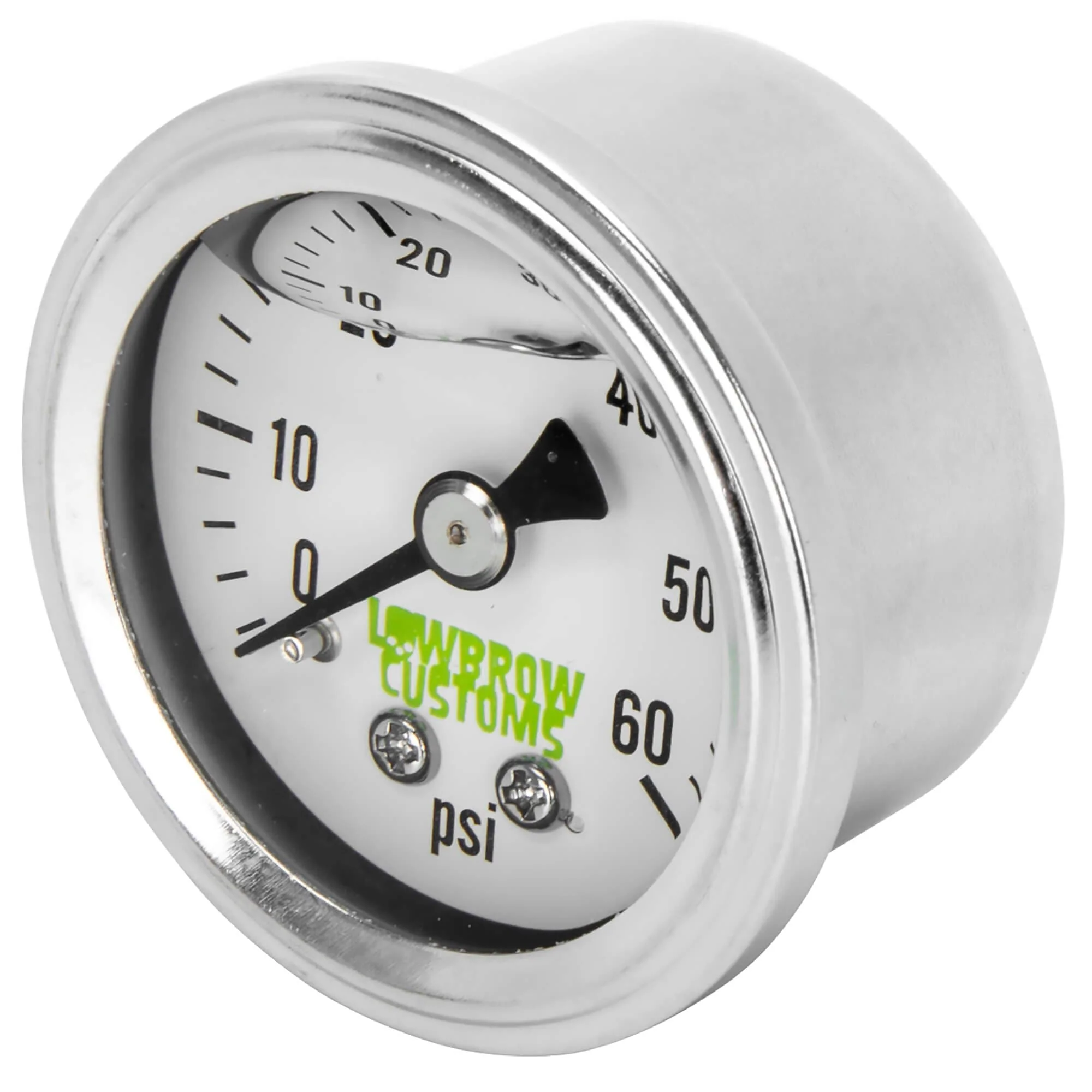 60 psi Oil Pressure Gauge - White Face - Image 6