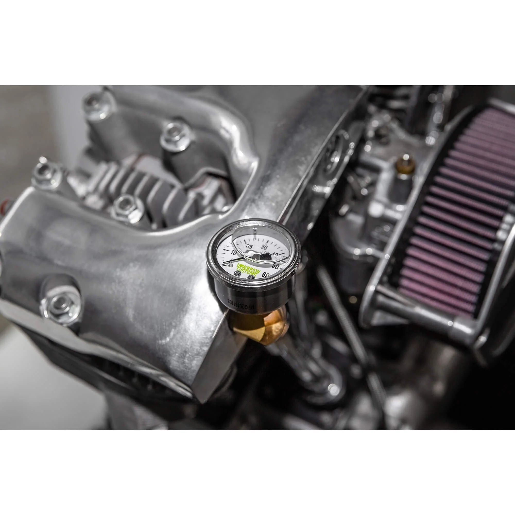 60 psi Oil Pressure Gauge - White Face - Image 8