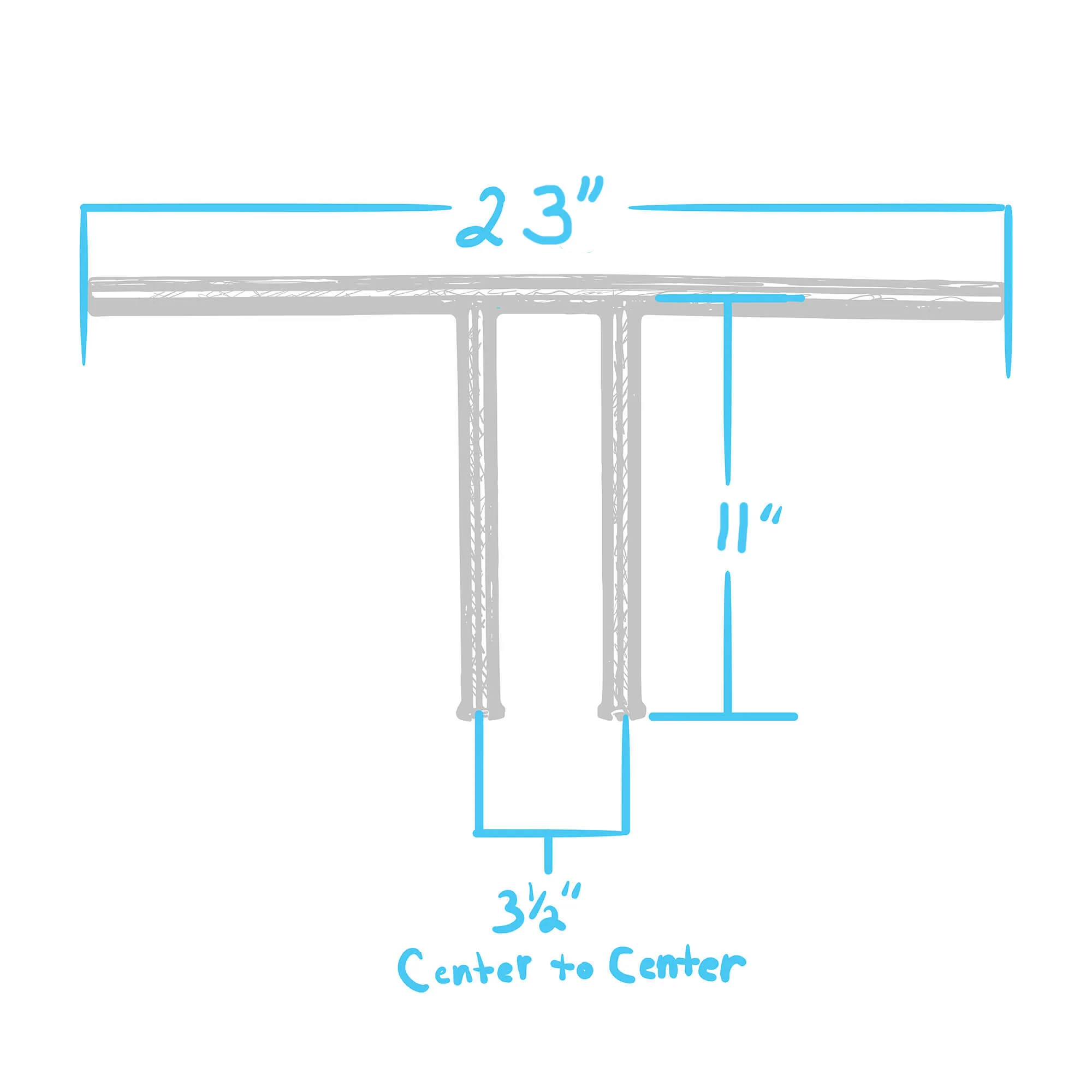 T-Bar Handlebars - 10 inch Rise - 1 inch - Stainless Steel - Image 3