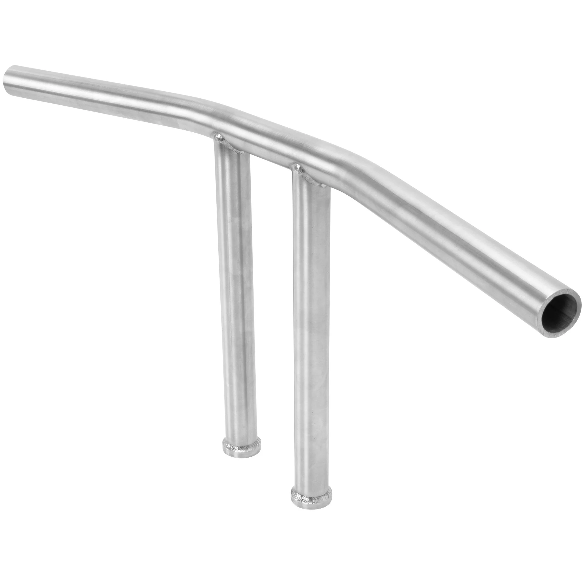 T-Bar Handlebars - 10 inch Rise - 1 inch - Stainless Steel - Image 5