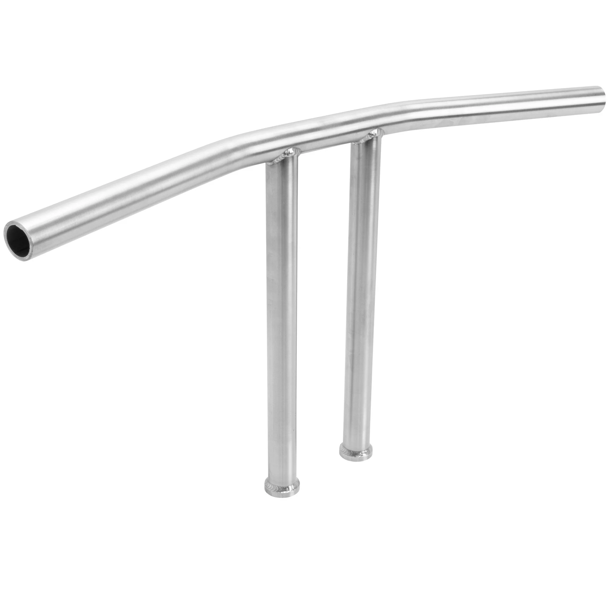 T-Bar Handlebars - 12 inch Rise - 1 inch - Stainless Steel - Image 4
