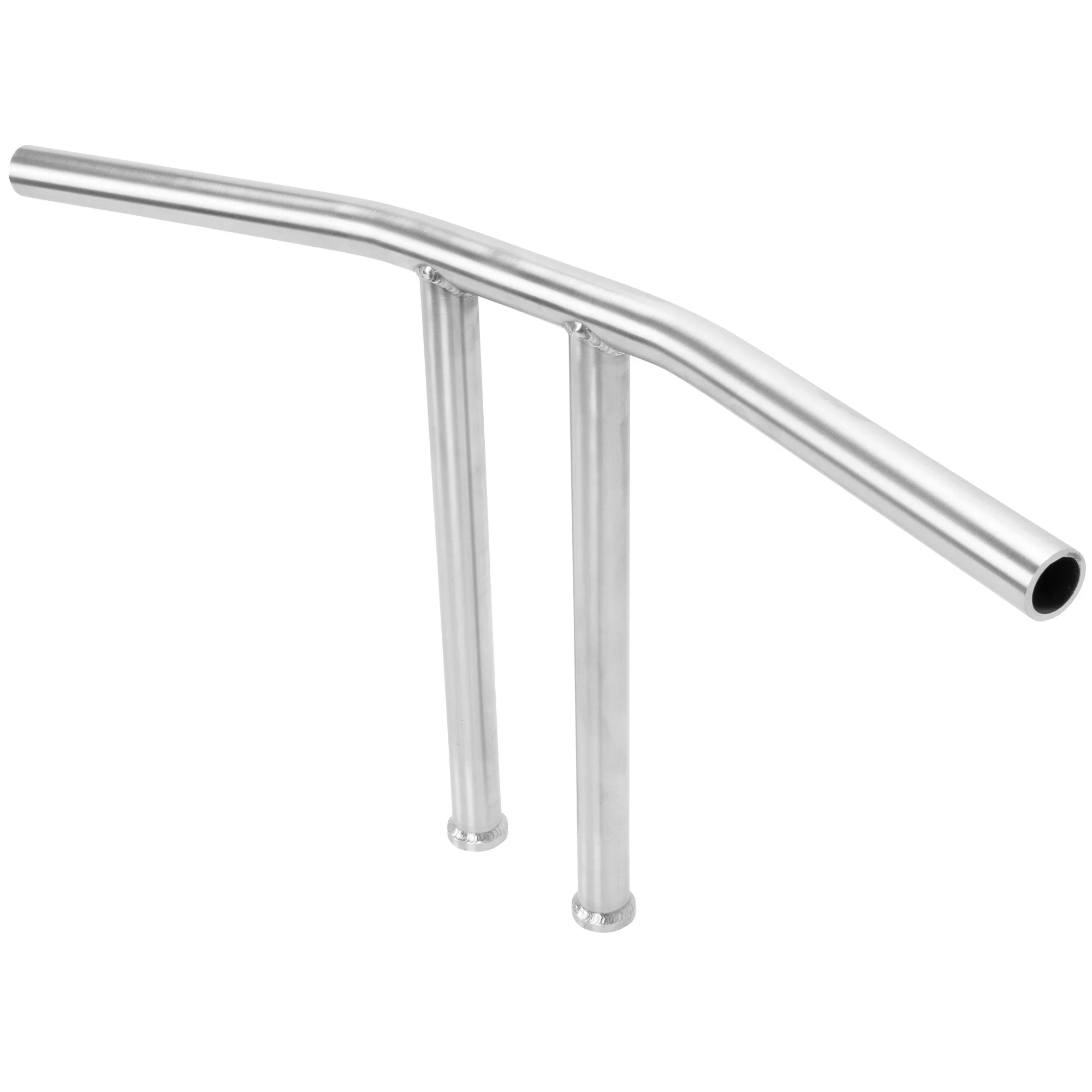 T-Bar Handlebars - 12 inch Rise - 1 inch - Stainless Steel - Image 5