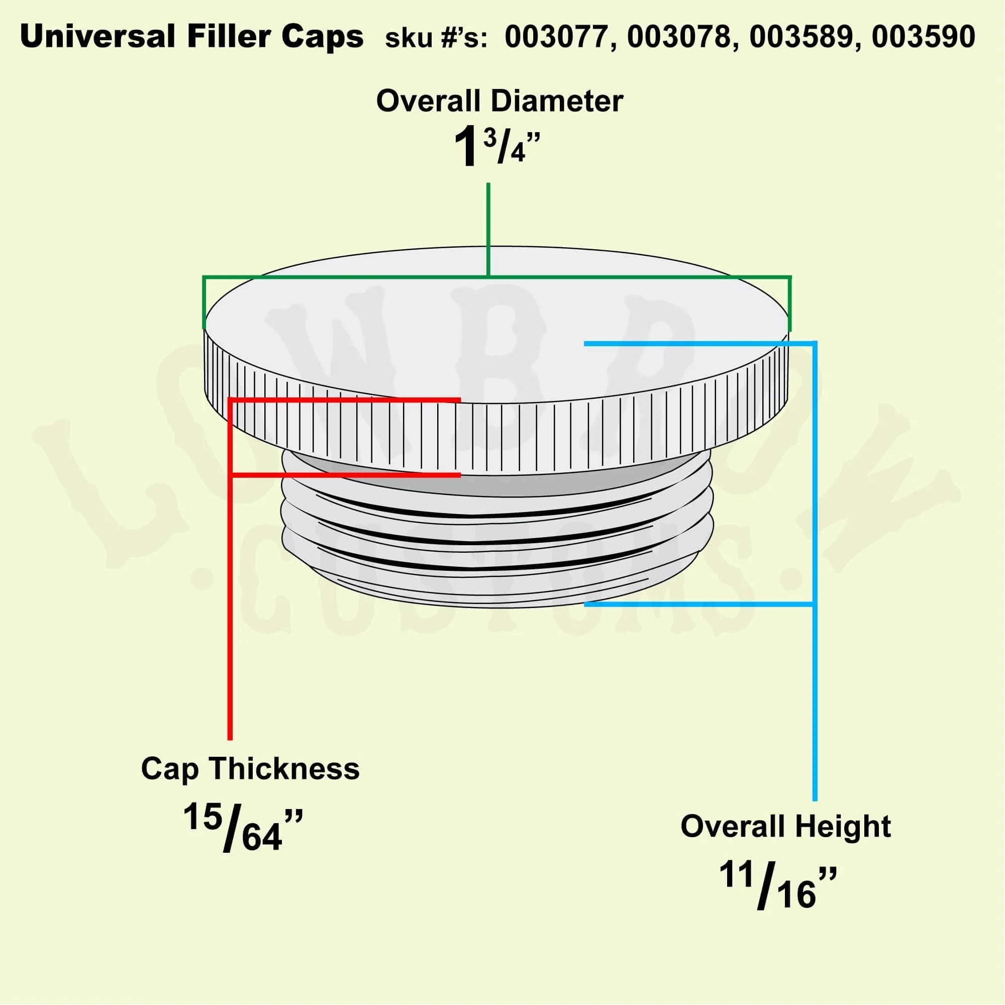 Aluminum Gas Filler Cap - Vented - Image 4
