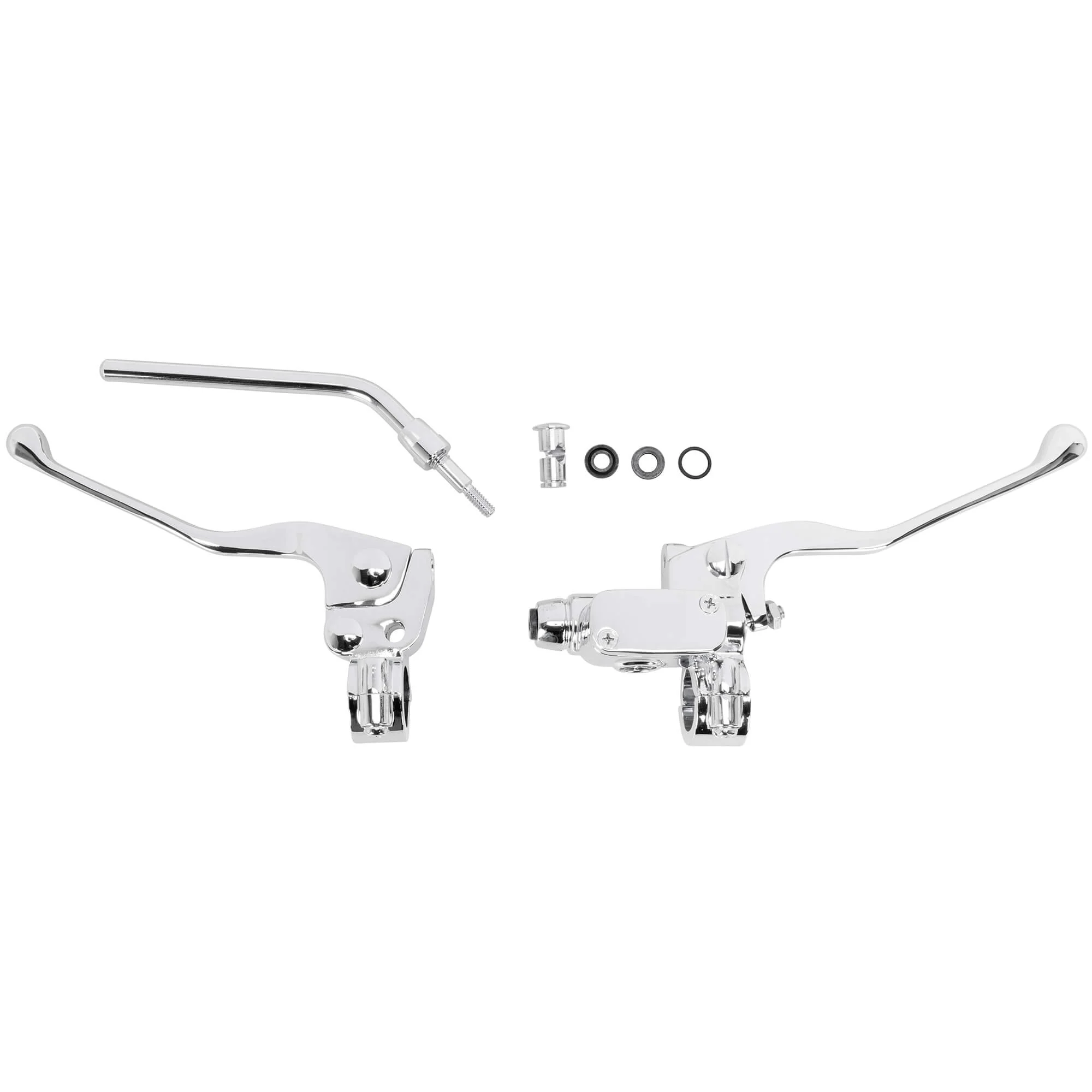 Brake/Mechanical Clutch Control Kit for 1 inch Handlebars - 9/16 inch Bore - Chrome
