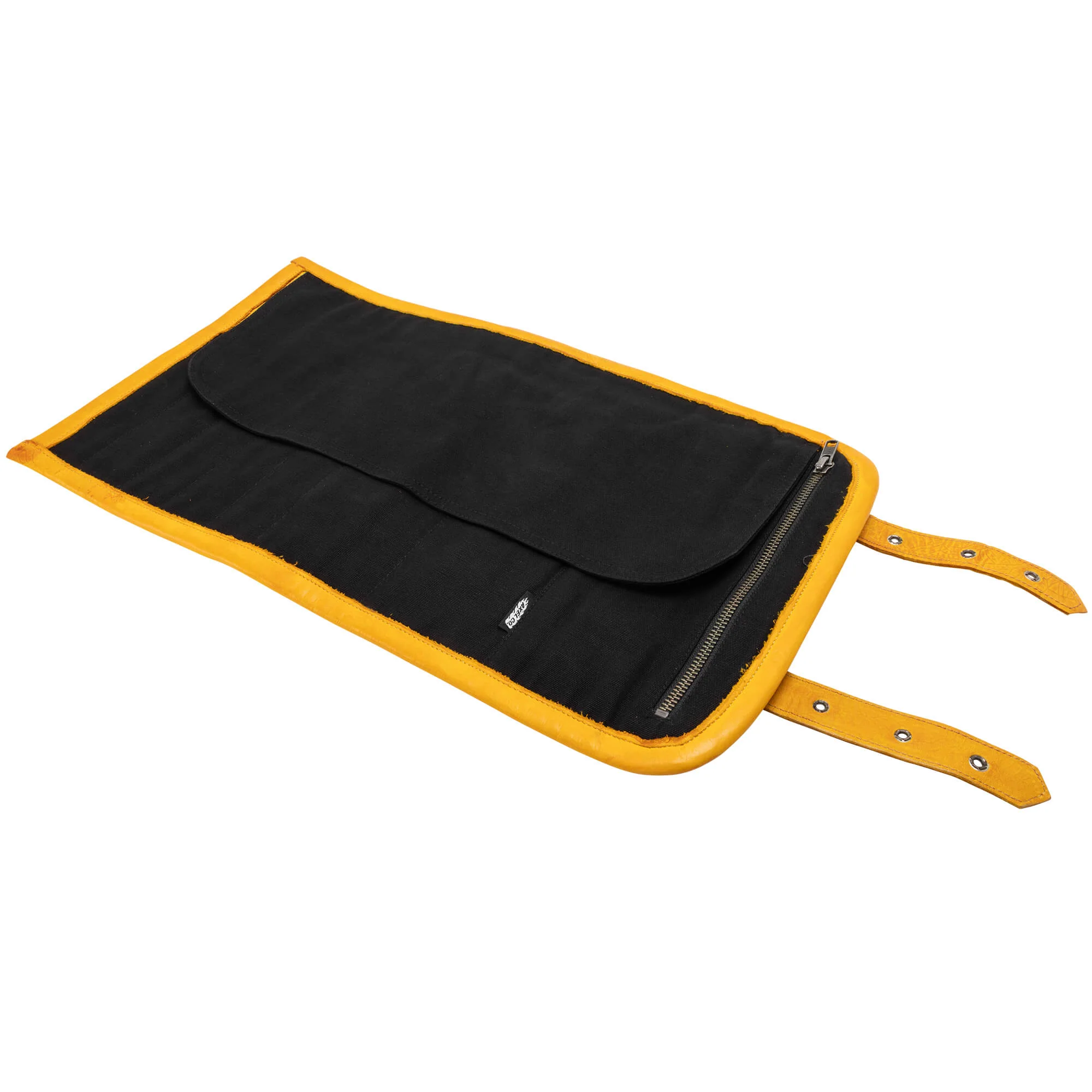 Yellow Spider Web Leather Tool Roll - Image 10