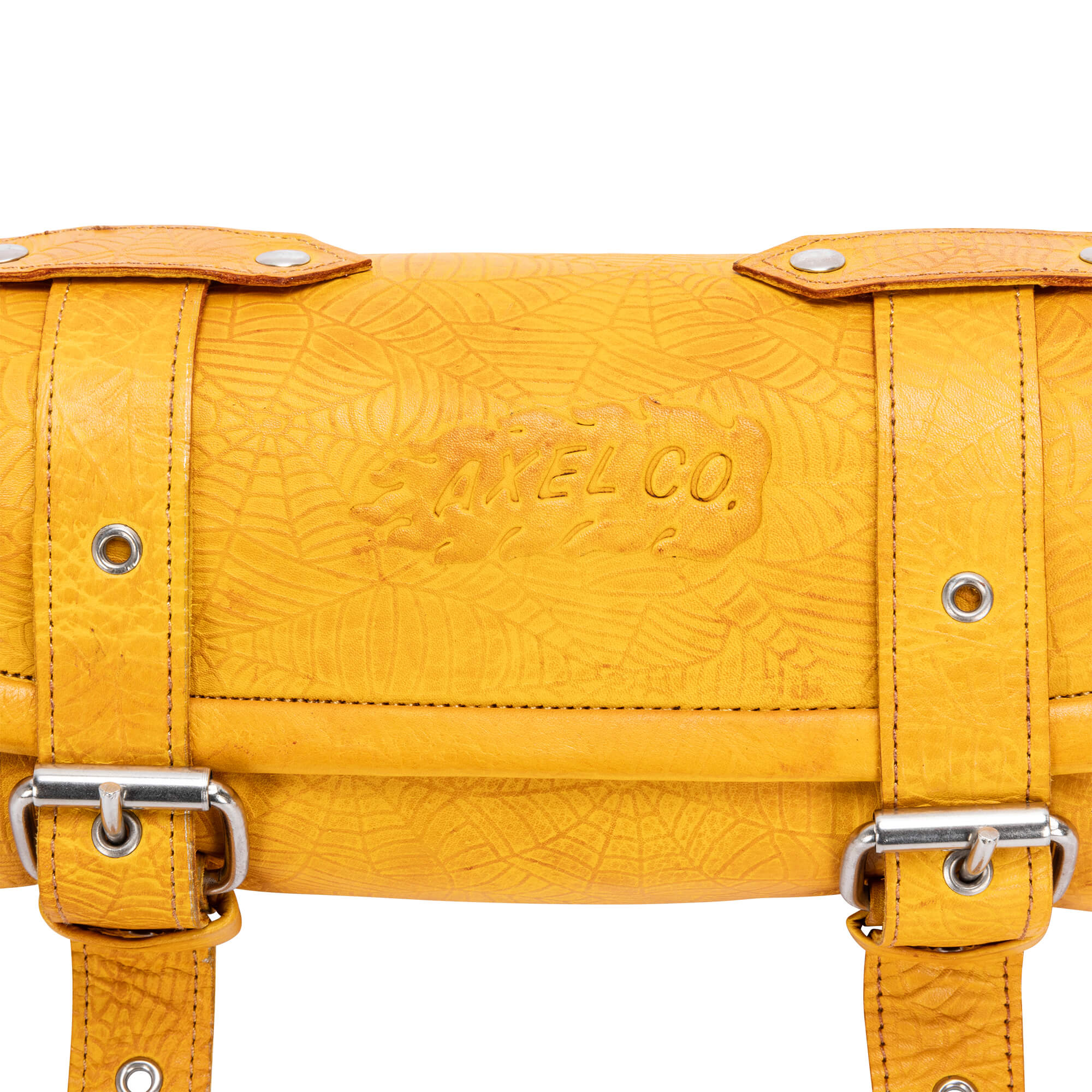 Yellow Spider Web Leather Tool Roll - Image 7