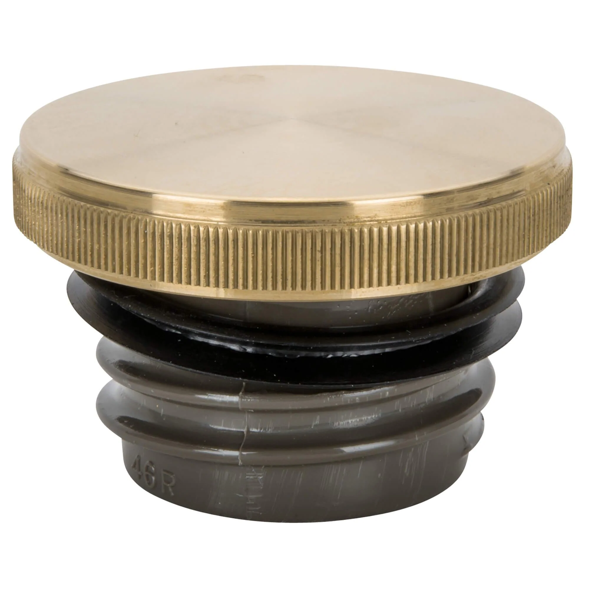 Banded Screw-In Gas Cap for Harley-Davidson 1982-1995 / Modern Triumph Bonneville T100 / T120, Scrambler, Thruxton - Brass