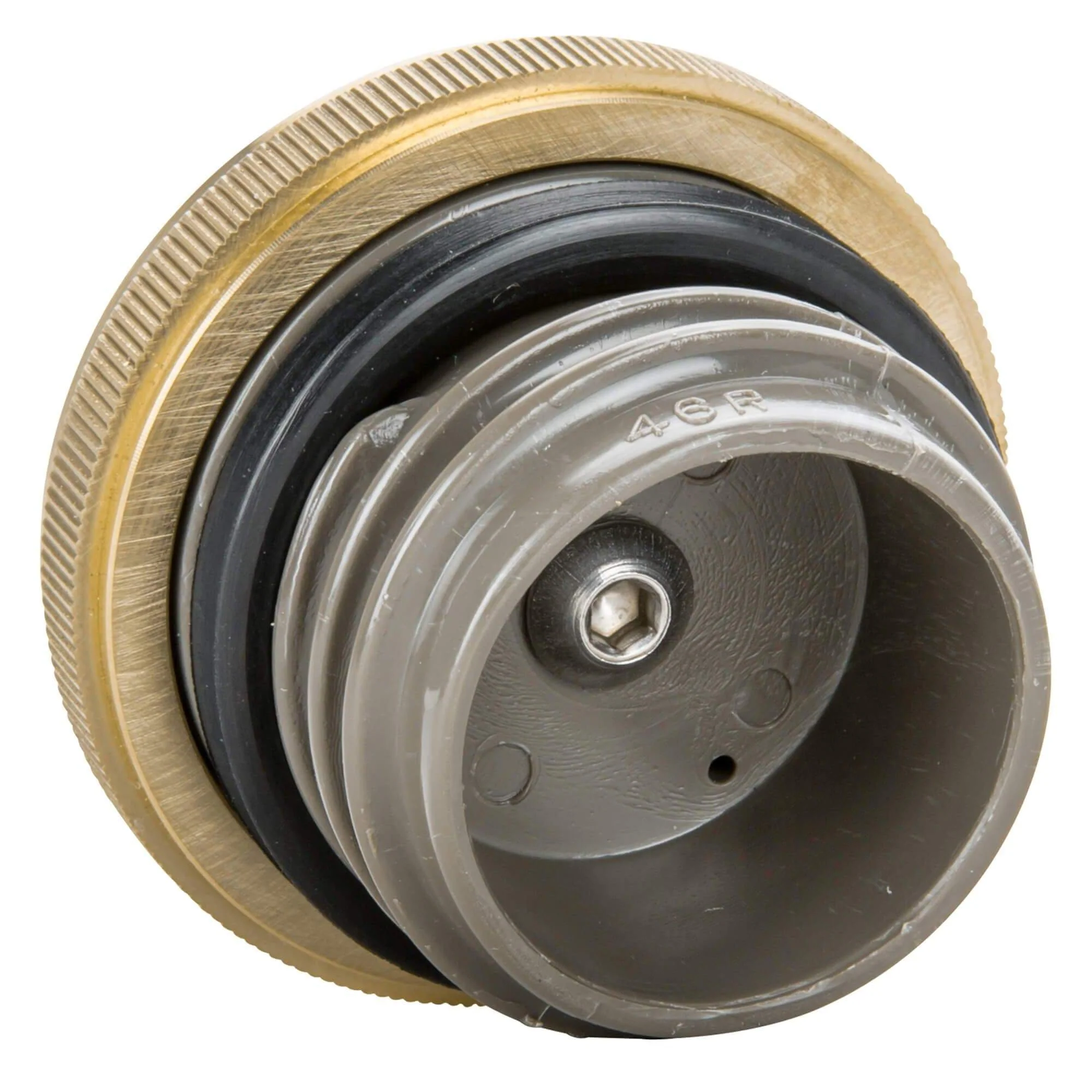 Banded Screw-In Gas Cap for Harley-Davidson 1982-1995 / Modern Triumph Bonneville T100 / T120, Scrambler, Thruxton - Brass - Image 3