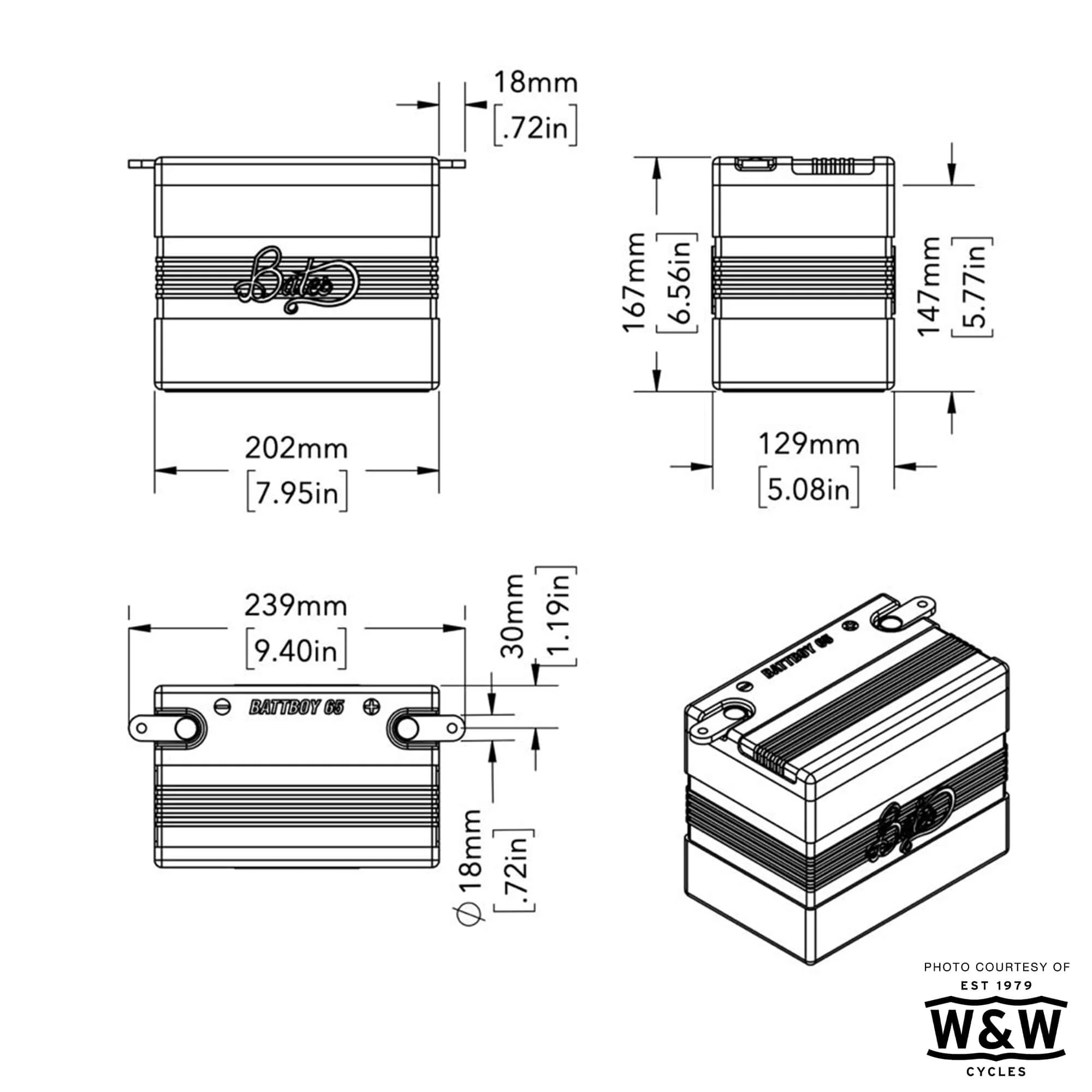 BattBoy 65 Battery Box 1965-84 Harley-Davidson FL FLH and 1967-78 XL - Image 9