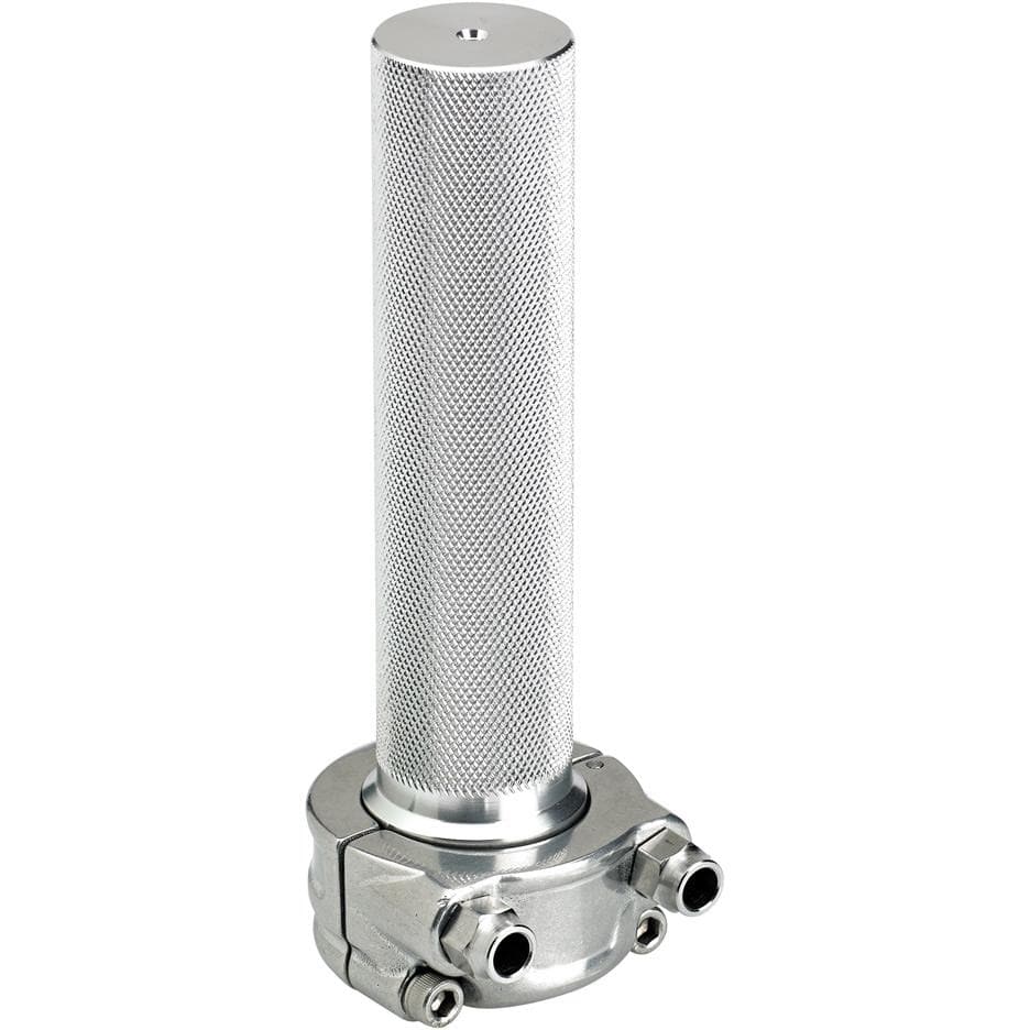 Dual Cable Cast Whiskey Throttle - Polished Aluminum - 1 inch - Image 3