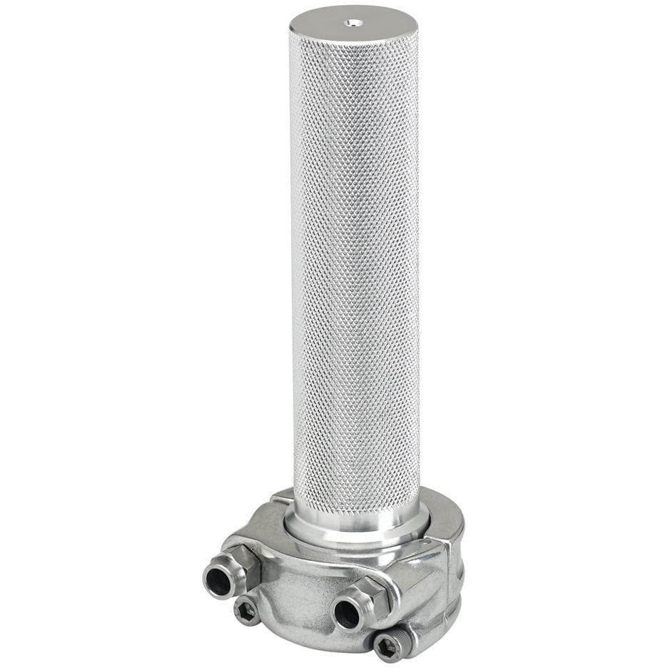 Dual Cable Cast Whiskey Throttle - Polished Aluminum - 1 inch - Image 4