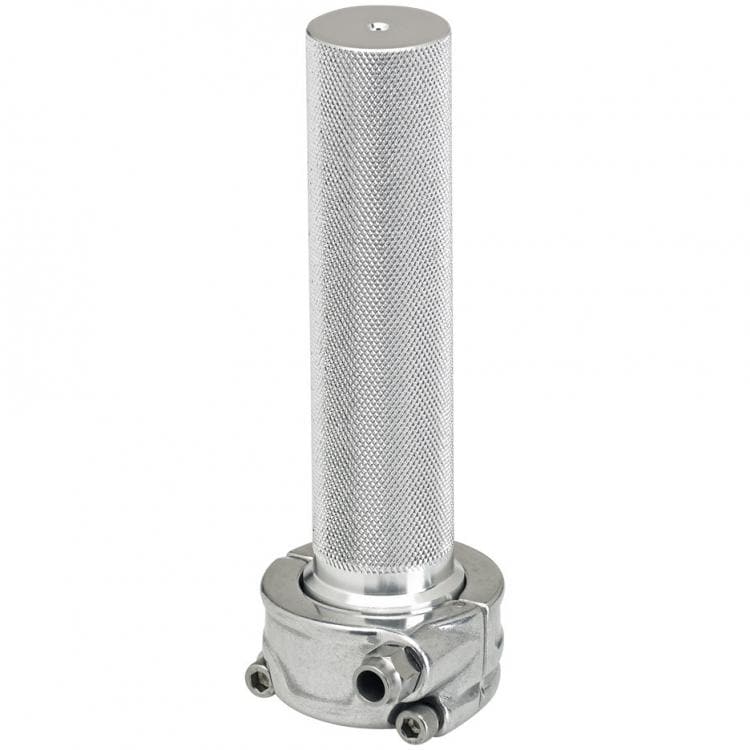 Single Cable Cast Whiskey Throttle - Polished Aluminum - 7/8 inch