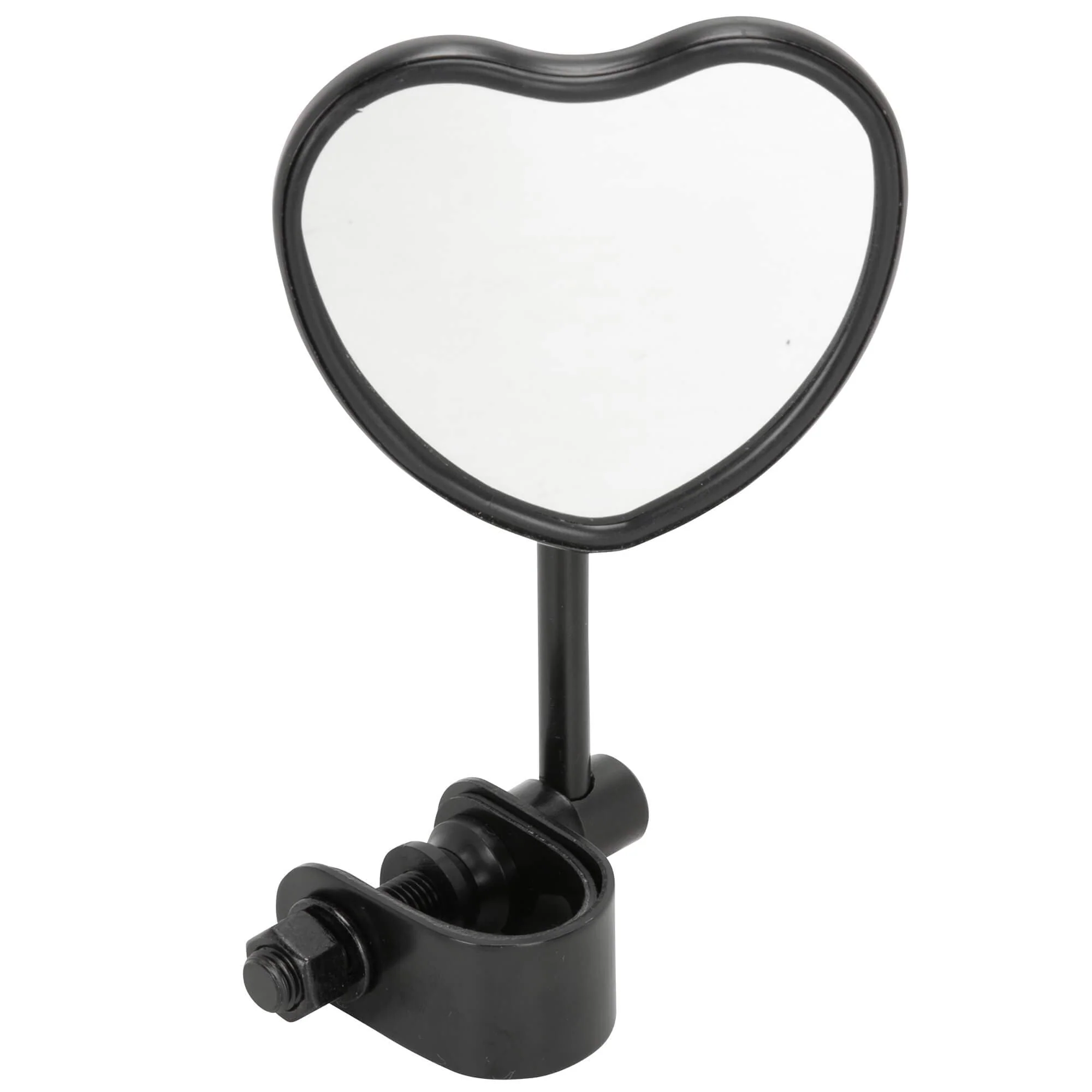 Black Heart Clamp-On Motorcycle Mirror - Image 2