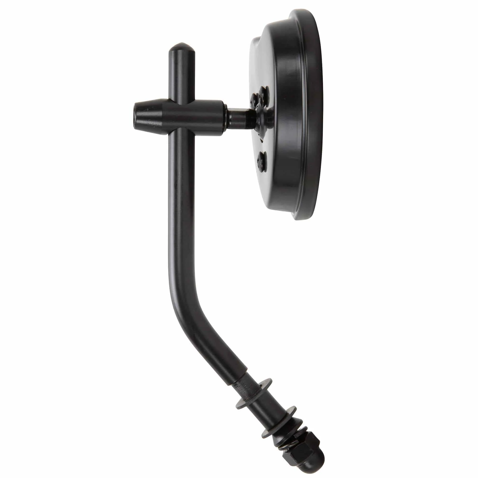 Black Heart Motorcycle Mirror - Perch Mount - Black - Image 4