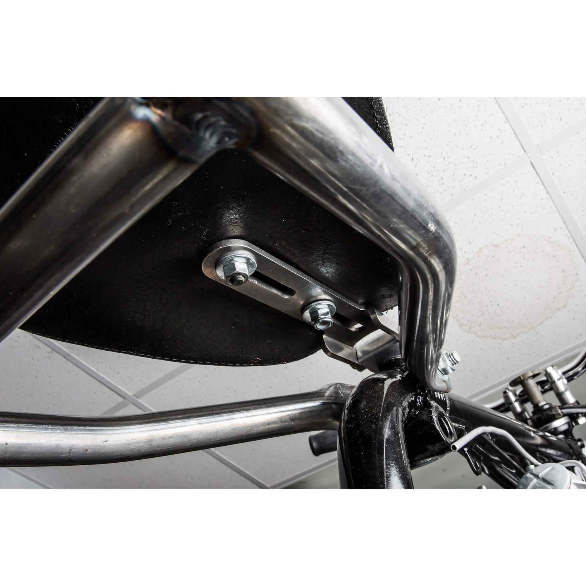 Black Steel Solo Seat Hinge / Pivot Bracket - 1963-70 Triumph - Image 10