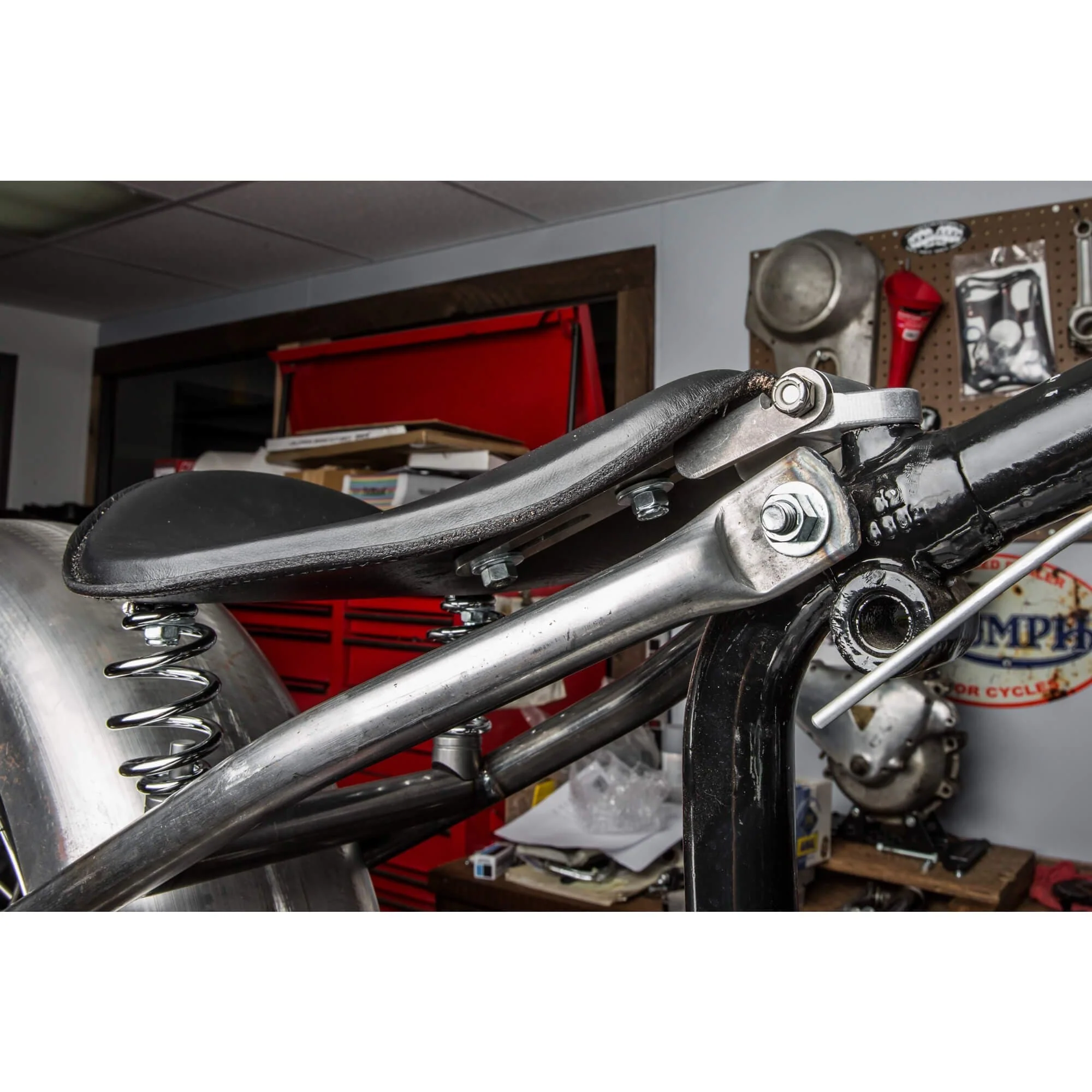 Black Steel Solo Seat Hinge / Pivot Bracket - 1963-70 Triumph - Image 11