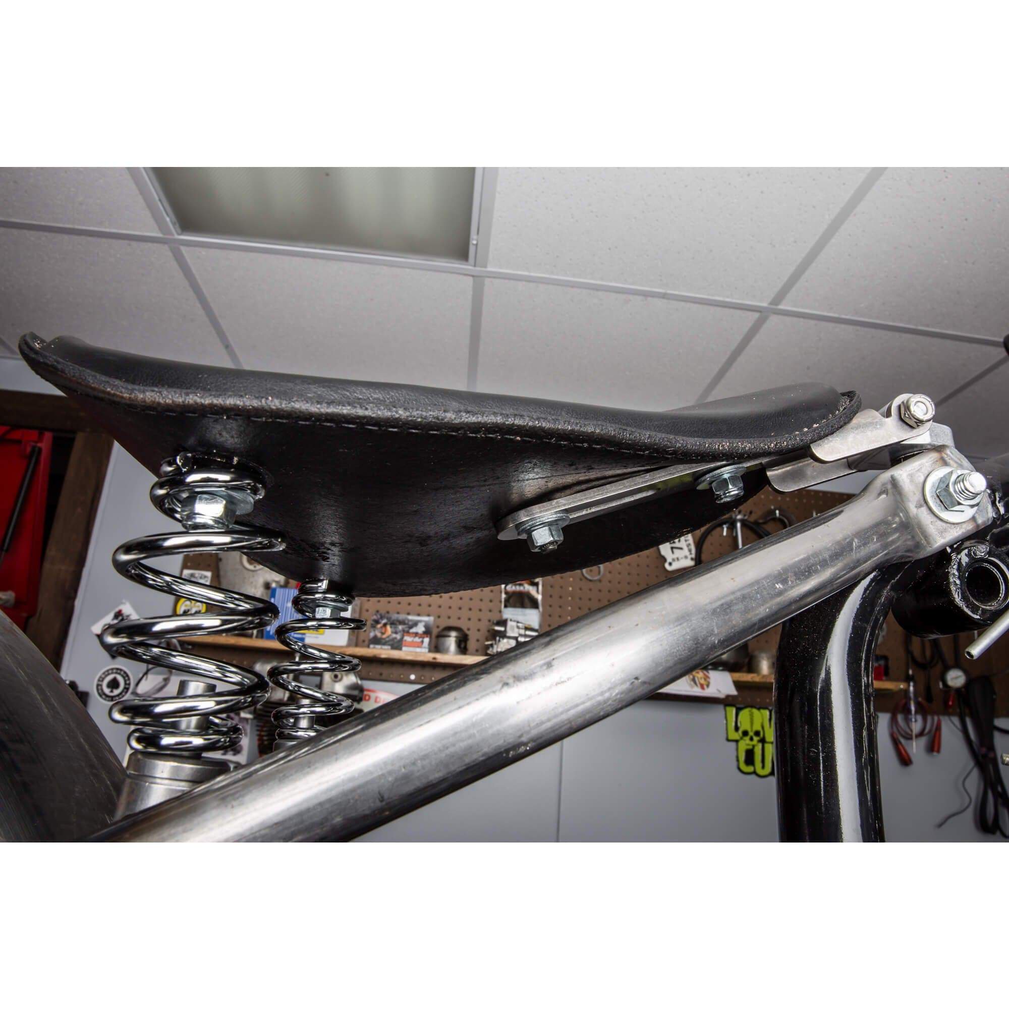 Black Steel Solo Seat Hinge / Pivot Bracket - 1963-70 Triumph - Image 9