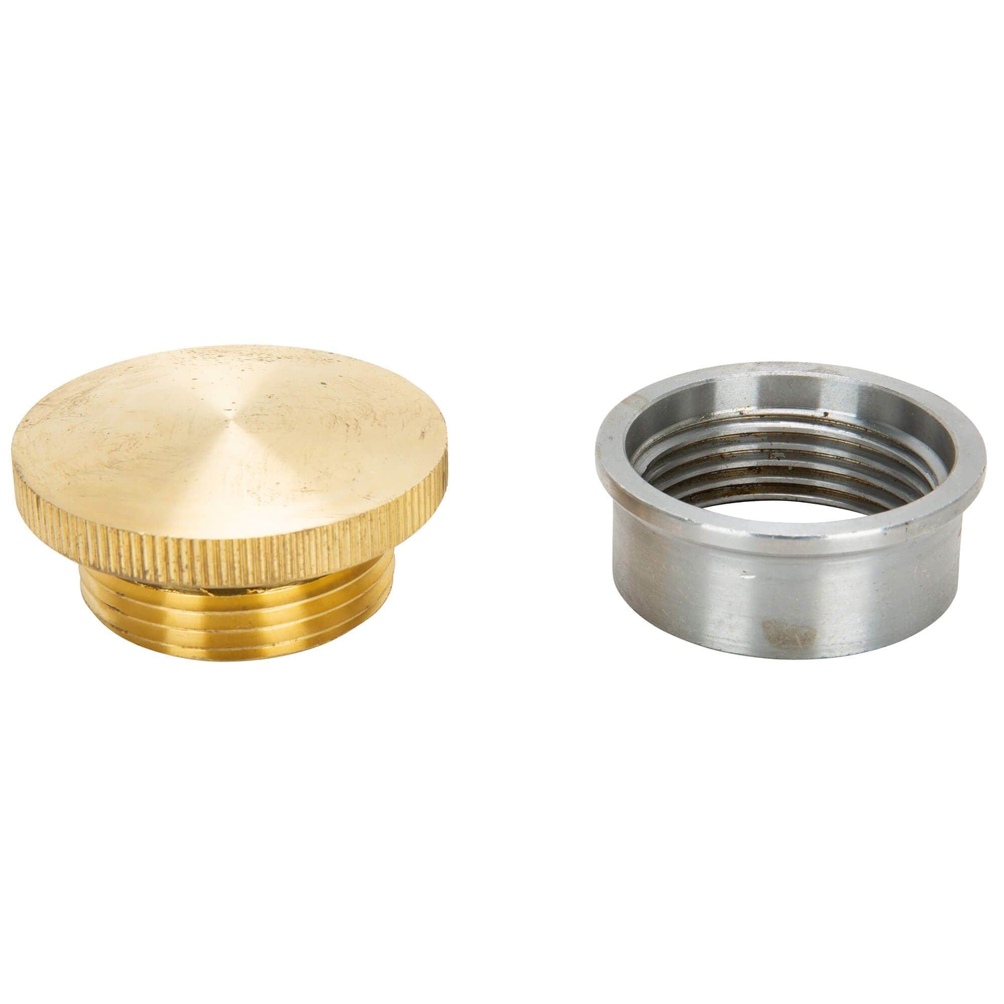 Brass Gas / Oil Filler Cap with Weld-In Steel Bung - Unvented - Image 2