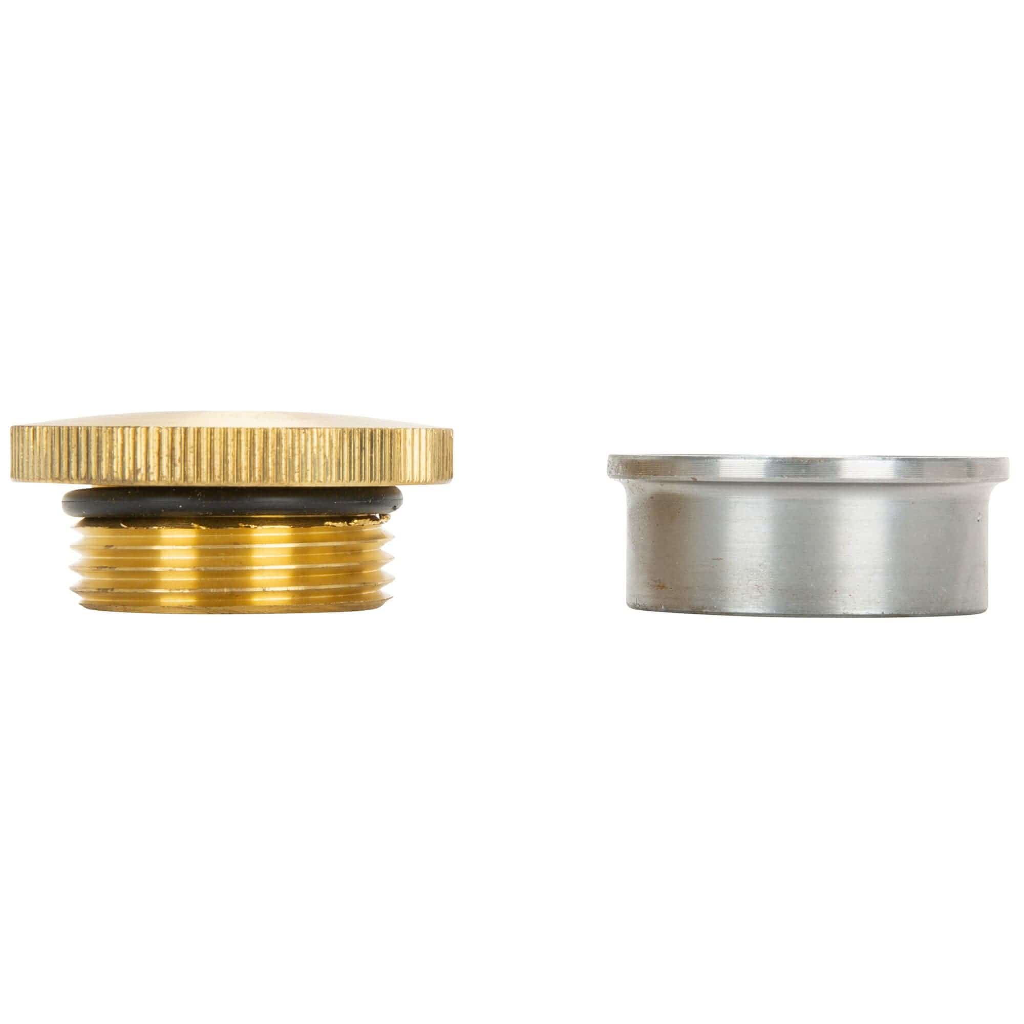 Brass Gas / Oil Filler Cap with Weld-In Steel Bung - Unvented - Image 3