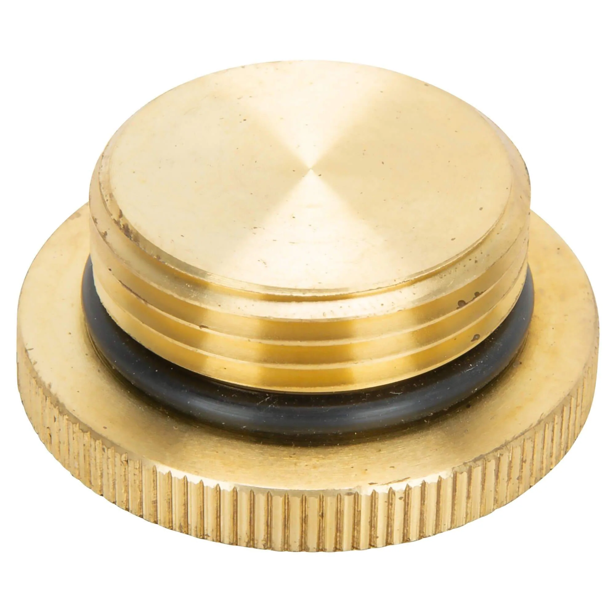 Brass Gas / Oil Filler Cap with Weld-In Steel Bung - Unvented - Image 4