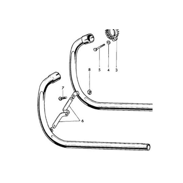 Chrome Exhaust Mounting Brackets Triumph Motorcycles OEM #70-6857 - Image 9