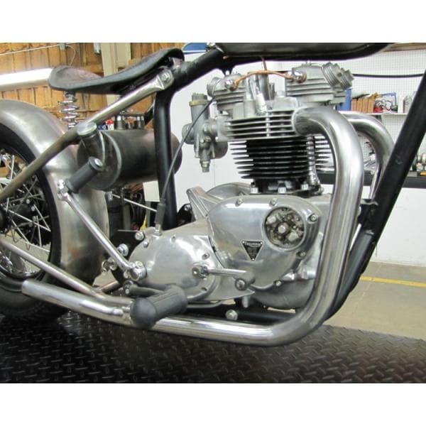 Triumph Upswept Drag Exhaust Pipes - Bare Steel - Image 2