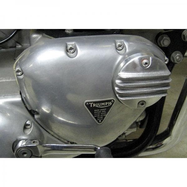 Webco Ribbed aluminum Points Cover Triumph 650 750 Motorcycles # 70-8737 bobber - Image 3