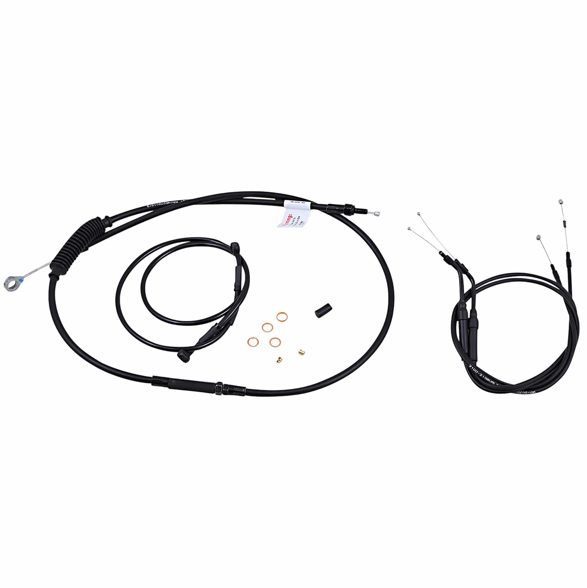 Complete Handlebar Cable/Brake Line Kit for 10" T-Bar Handlebars 04-06 XL Single Disc - Image 2