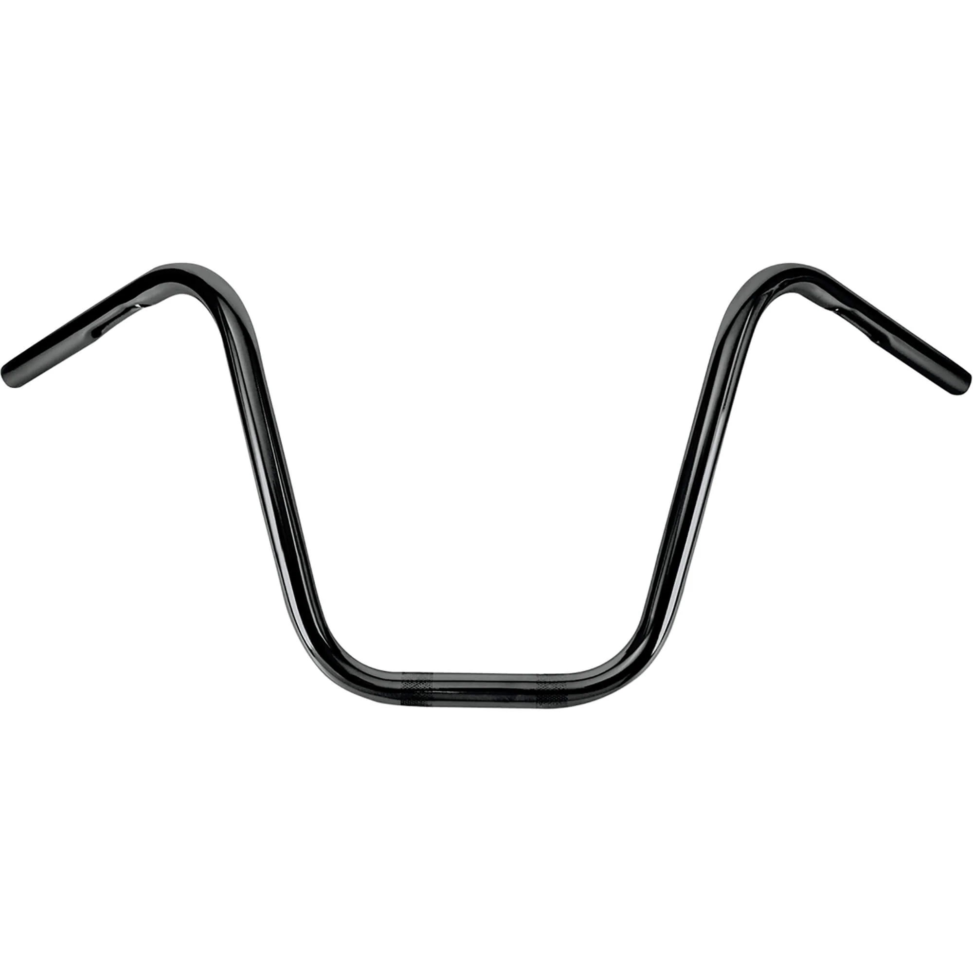 Narrow Bottom Ape Hanger Handlebars - 1 inch - 12 inch Rise - Black