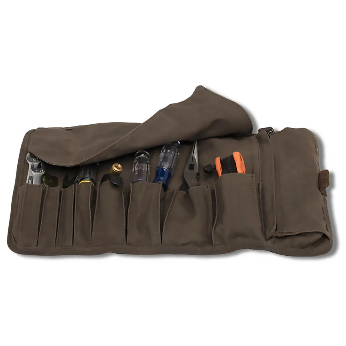 Waxed Cotton Tool Roll - Brown - Image 3