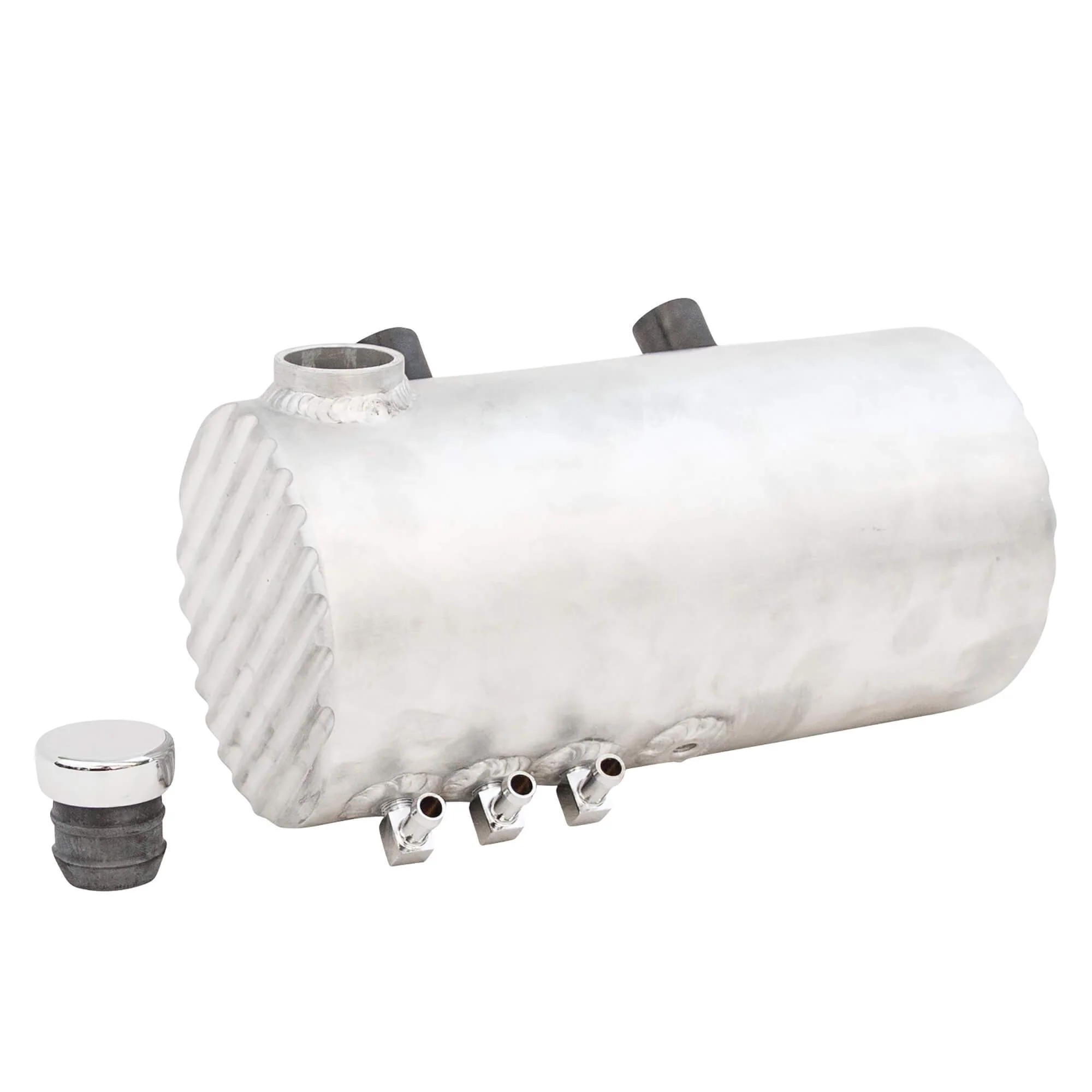 Aluminum Oil Tank With Finned Ends - Raw Finish - for Harley-Davidson Choppers - Image 2