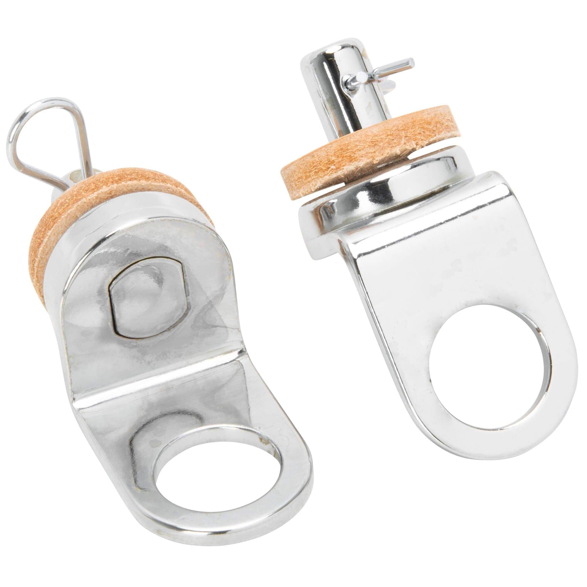 Chrome Solo Seat Bolt-On Spring Mounts for Harley-Davidson Swingarm Frames 1958 - 1985