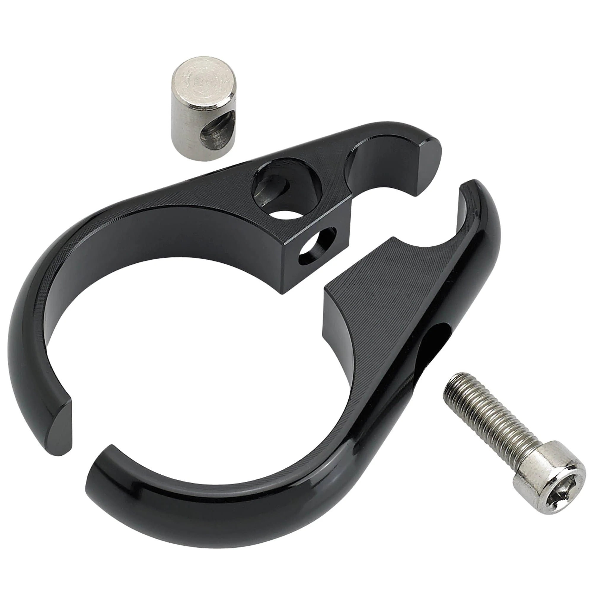 Clutch / Brake Cable Clamp - Black - for 1-1/4 inch Frame Tubing - Image 3