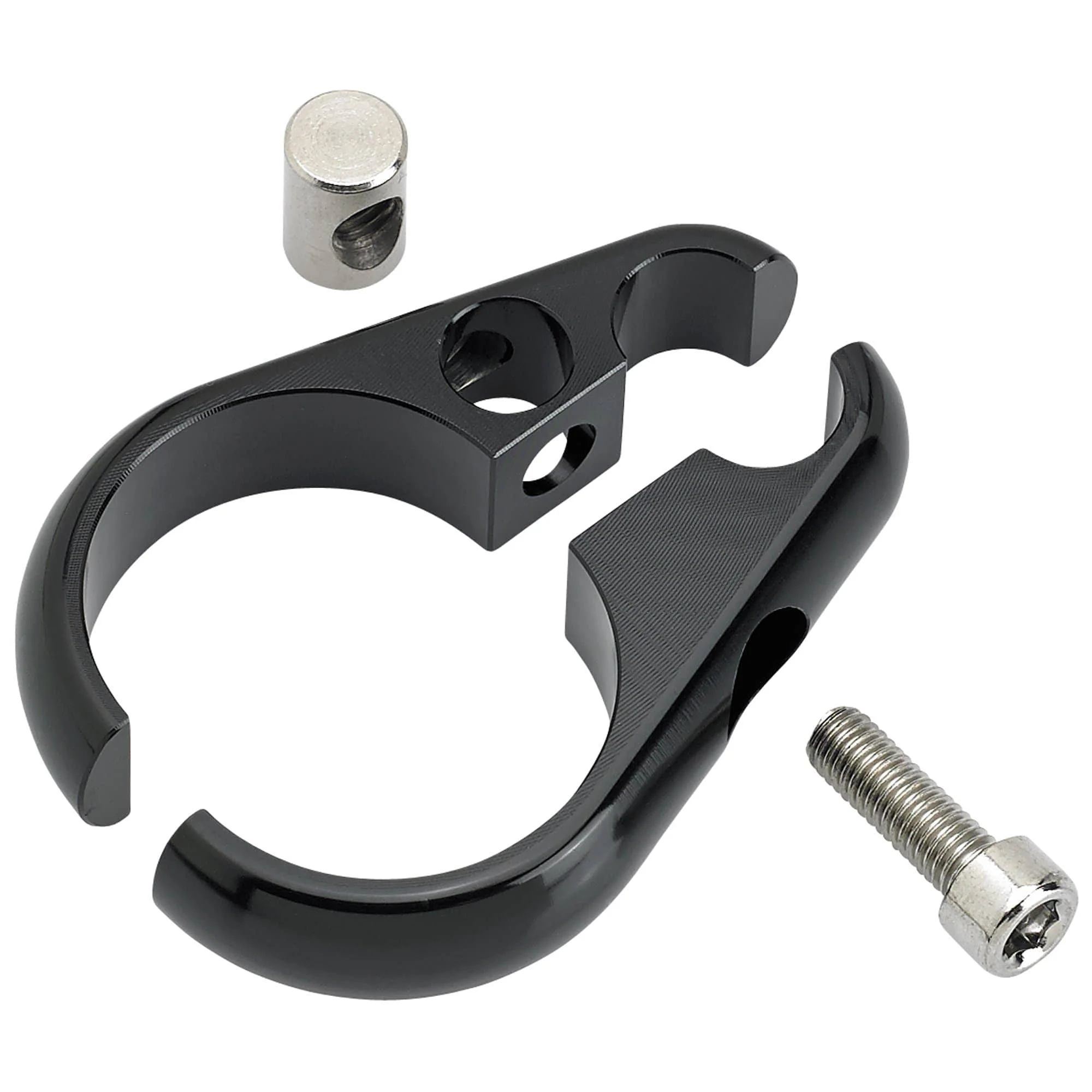 Clutch / Brake Cable Clamp - Black - for 1-1/8 inch Frame Tubing - Image 3