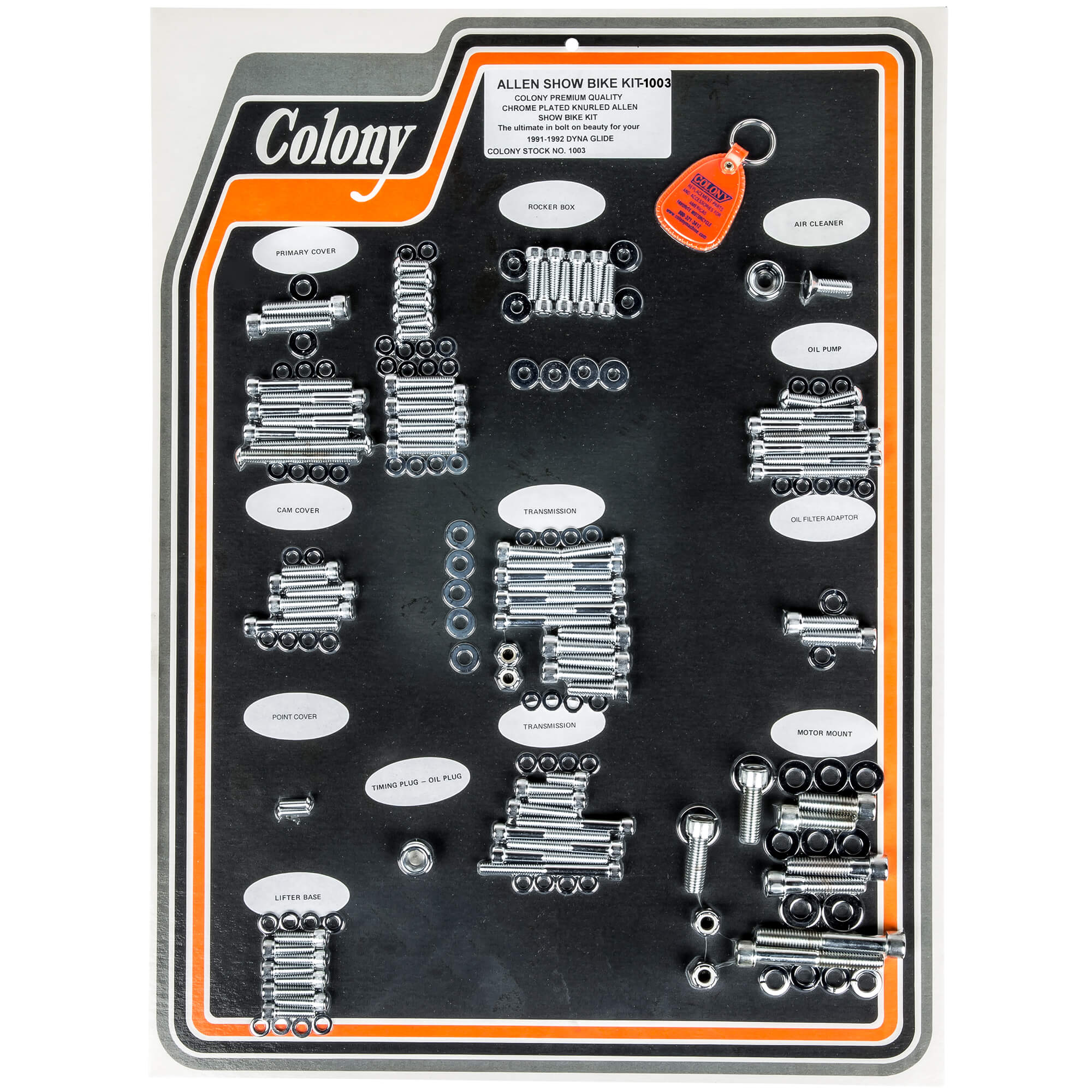 #1003 Complete Show Bike Kit Allen Hardware Harley-Davidson 1991-1992 Dyna - Chrome Plated