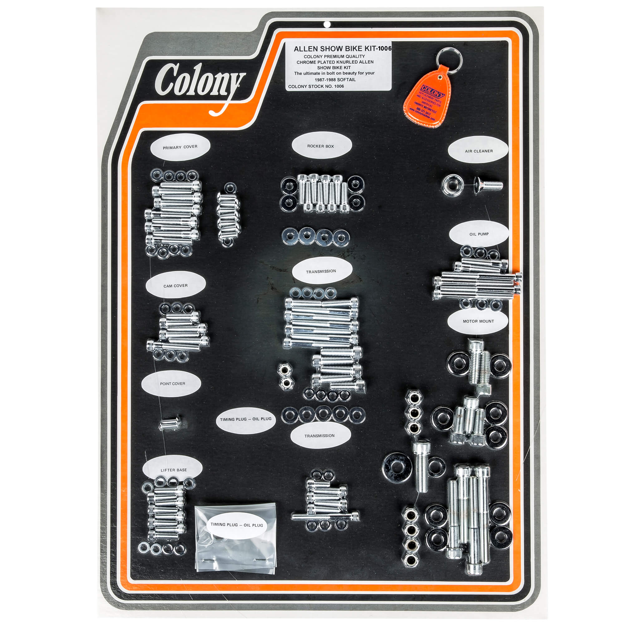 #1006 Complete Show Bike Kit Allen Hardware Harley-Davidson 1987-1988 Softail - Chrome Plated