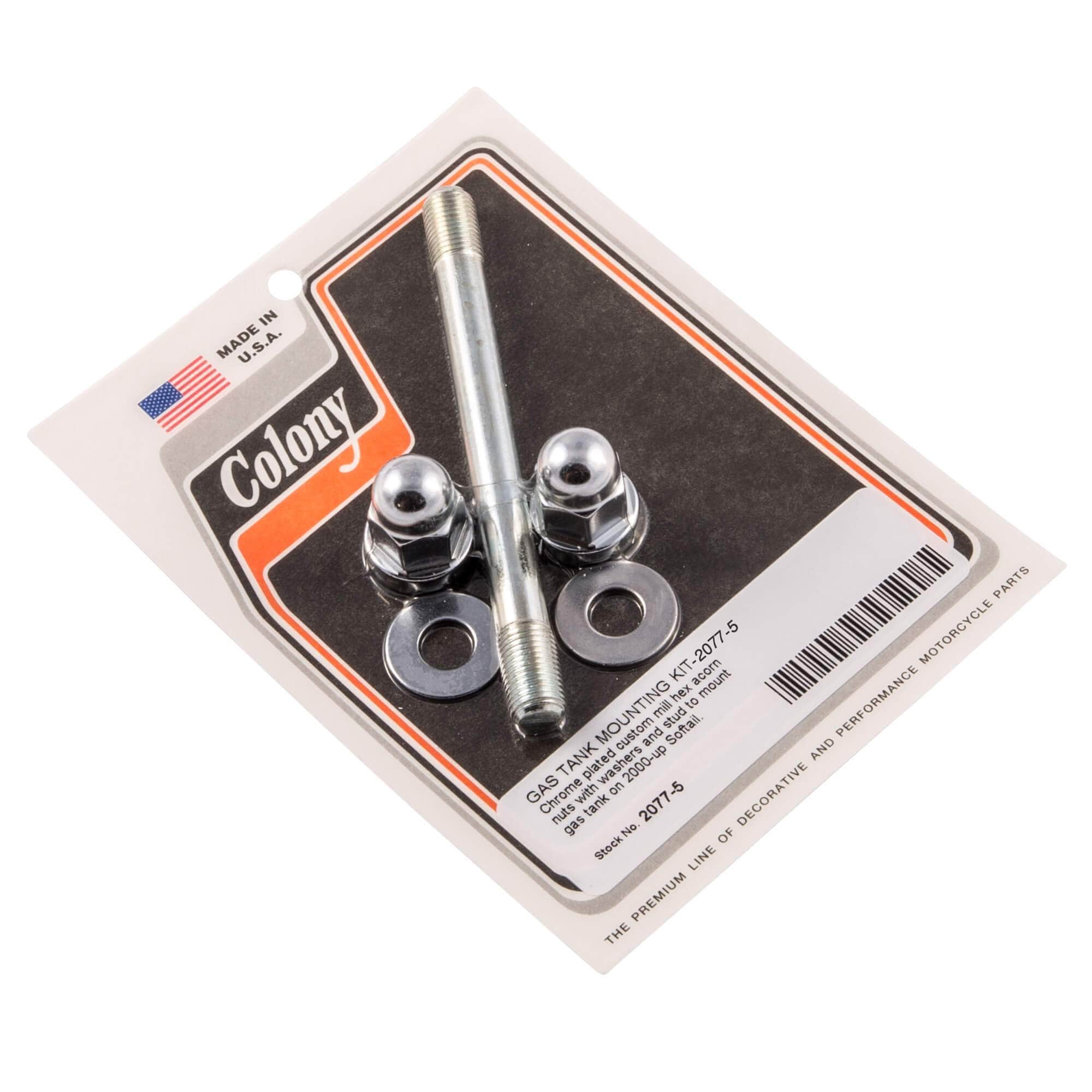#2077-5 Gas Tank Mounting Acorn Kit 2000-Up Harley-Davidson Softail - Chrome Plated