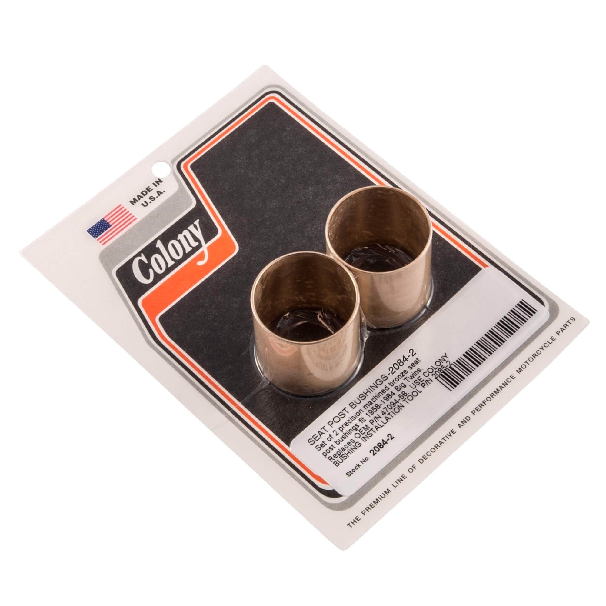 #2084-2 Seat Post Bushings 1958-1984 Harley-Davidson Big Twins OEM #47094-58
