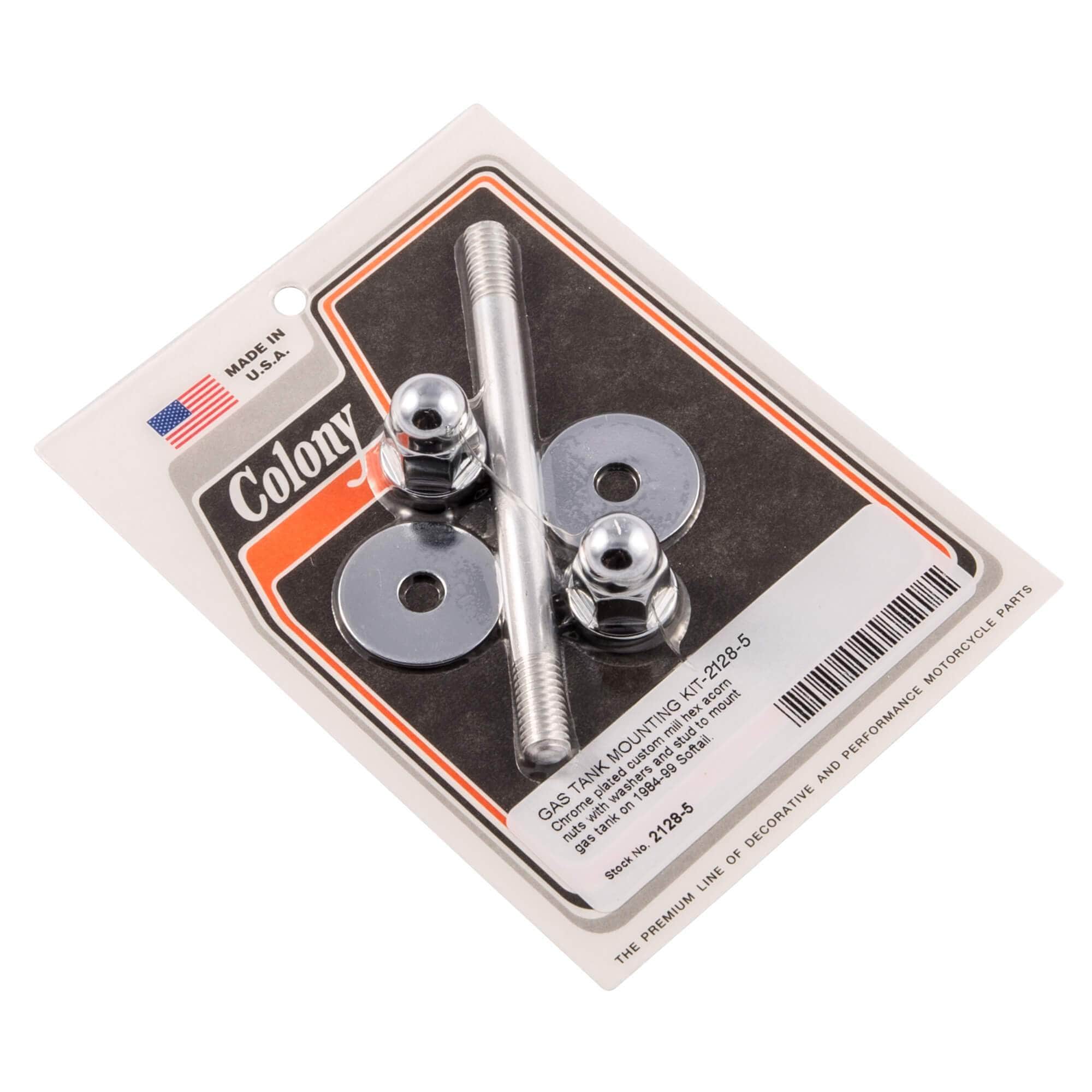 #2128-5 Gas Tank Acorn Nut Mounting Kit 1984-1999 Harley-Davidson Softail - Chrome Plated