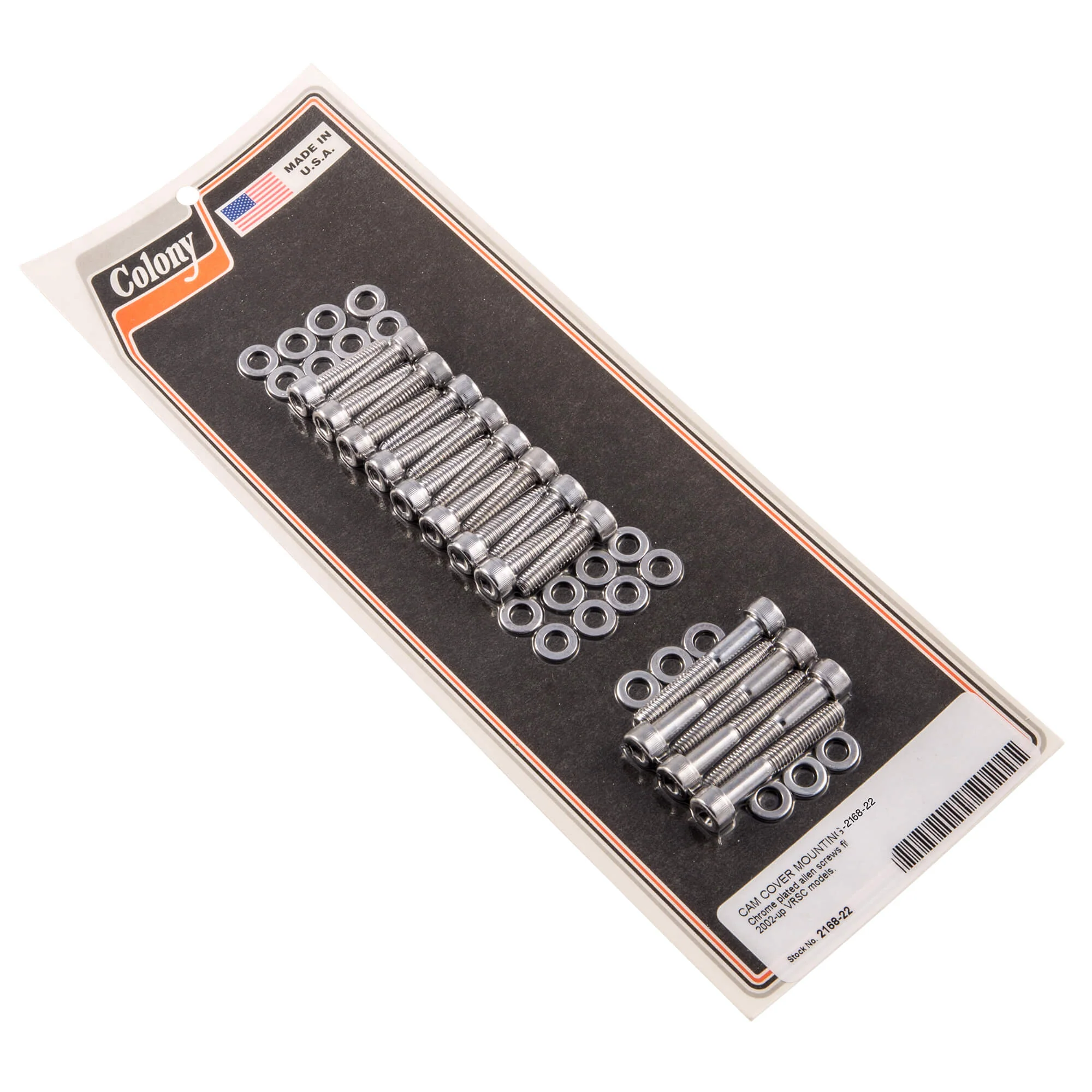 #2168-22 Cam Cover Mounting Allen Screws 2002-Up Harley-Davidson VRSC - Chrome Plated