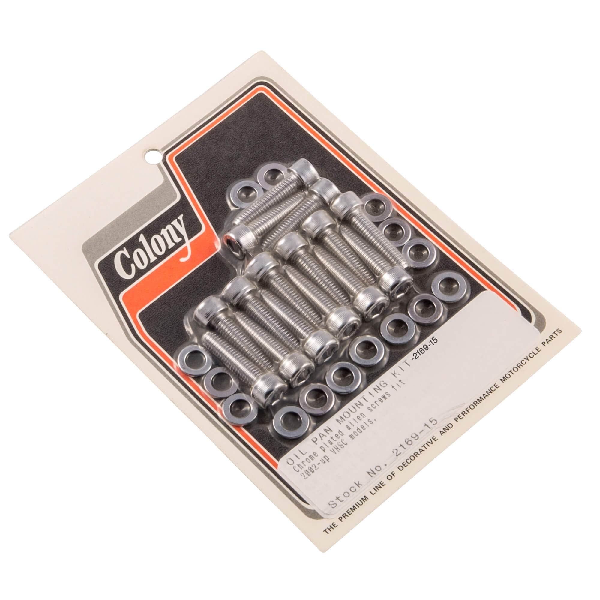 #2169-15 Oil Pan Mounting Allen Screw Kit 2002-Up Harley-Davidson VRSC - Chrome Plated