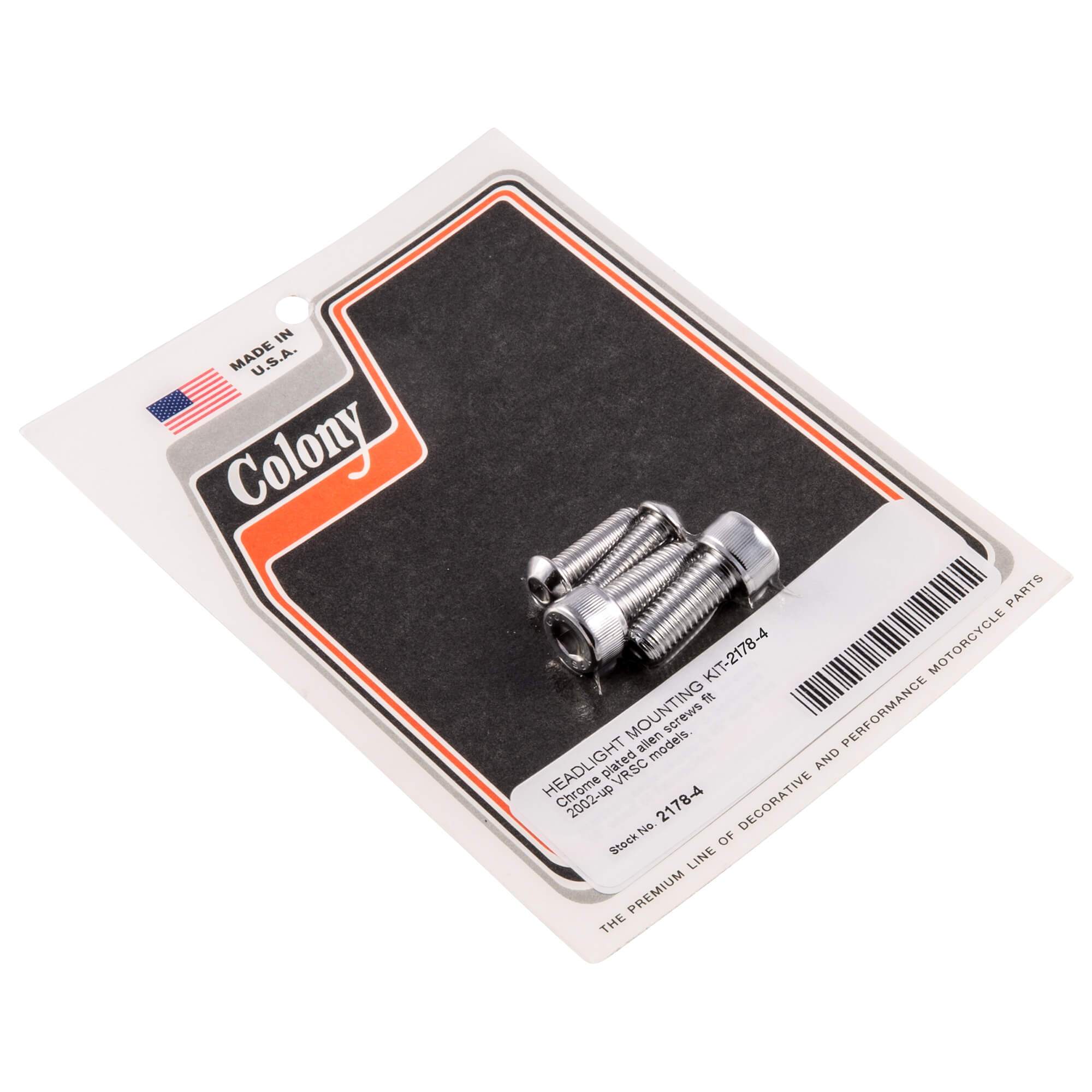#2178-4 Headlight Mounting Kit Allen Harley-Davidson VRSC 2002-up - Chrome Plated