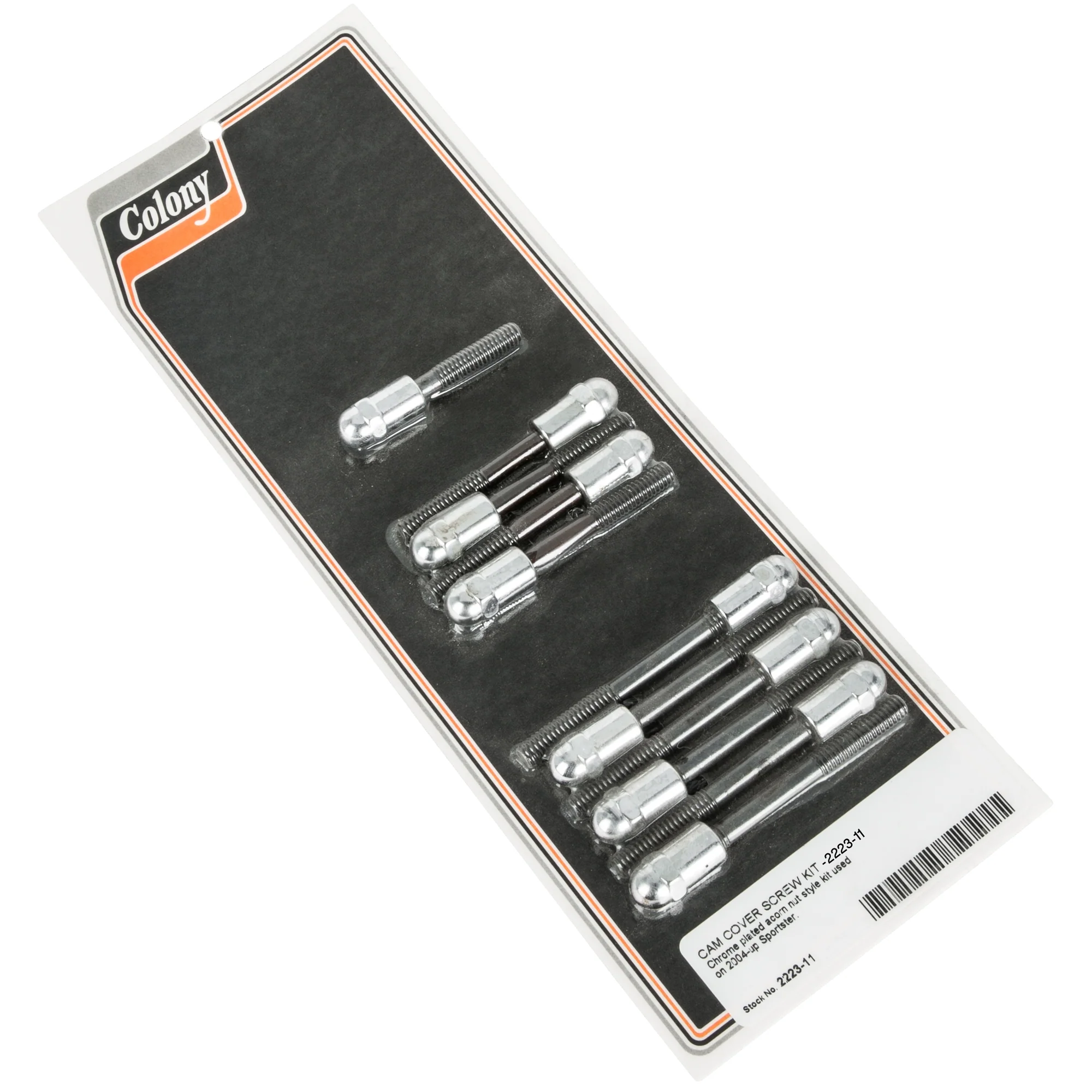 #2223-11 Cam Cover Acorn Screw Kit 2004-Up Harley-Davidson Sportster - CAD Plated
