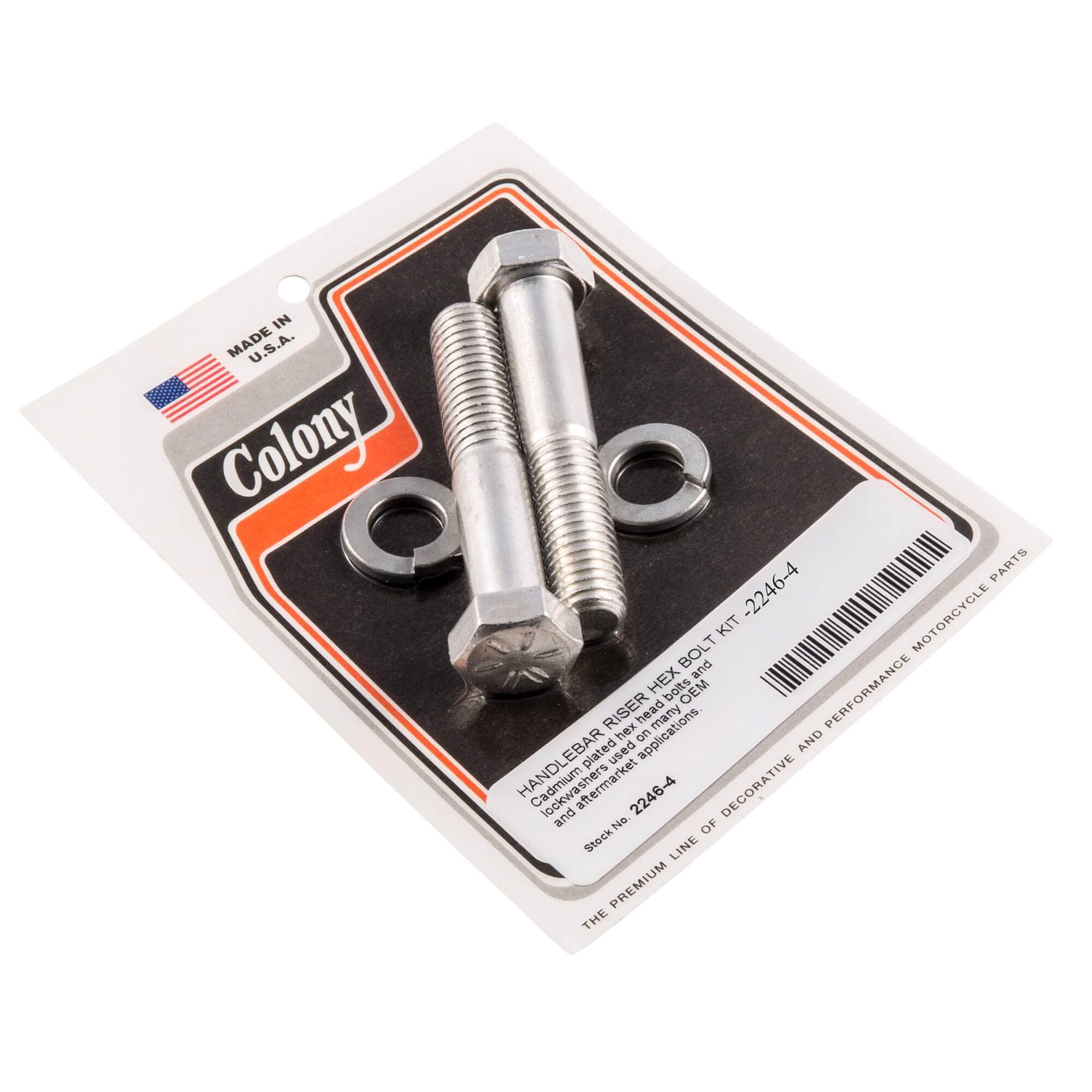 #2246-4 Handlebar Riser Hex Bolt Kit Harley-Davidson - 1/2-13 x 2-3/4 inches - CAD Plated