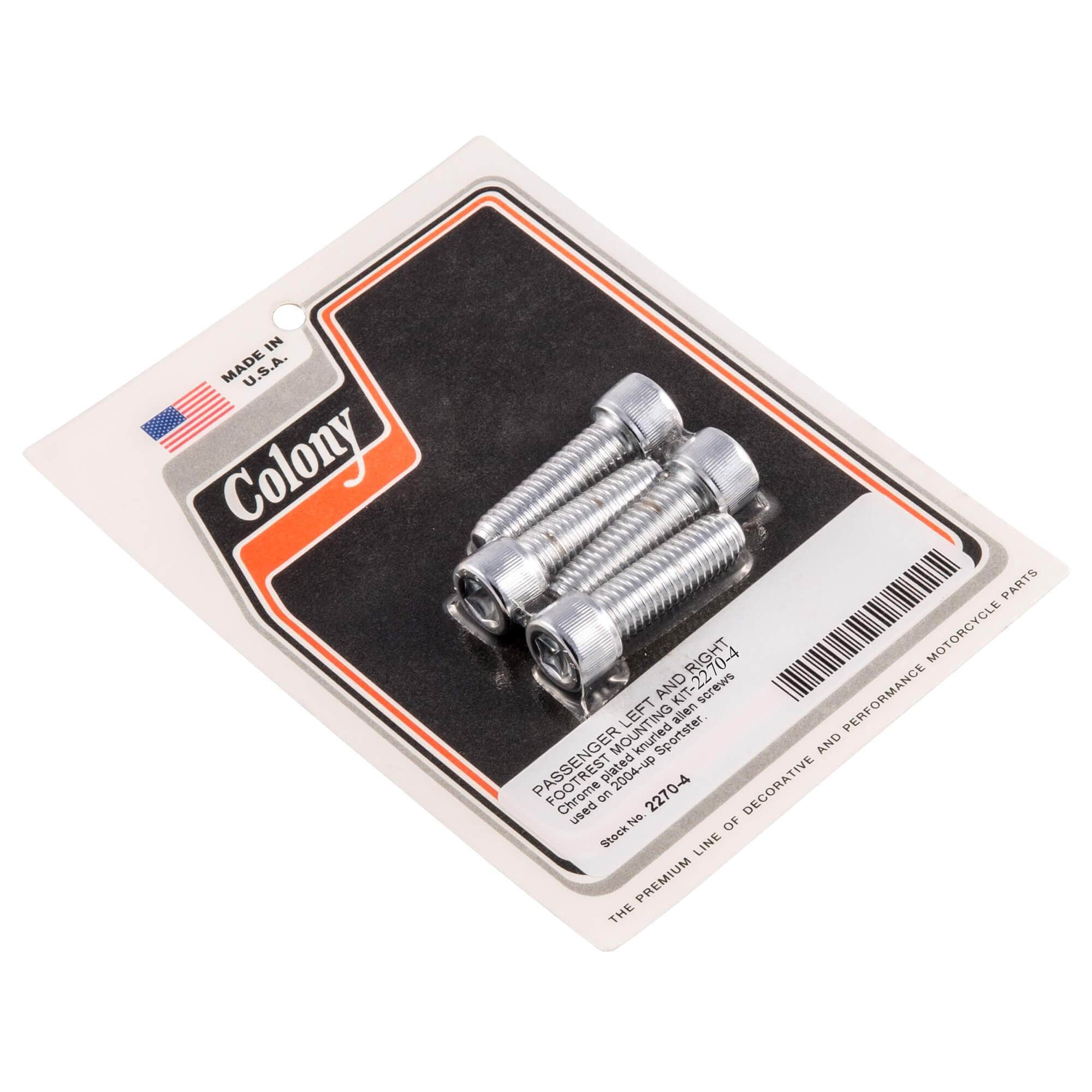 #2270-4 Passenger Peg Allen Mounting Kit 2004-Up Harley-Davidson Sportster - Chrome Plated