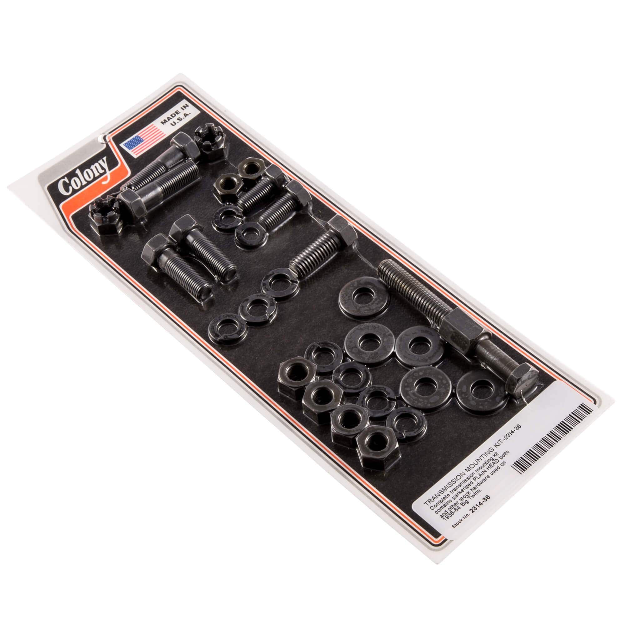 #2314-36 Transmission Mounting Kit 1936-1964 Harley-Davidson Big Twin - Parkerized